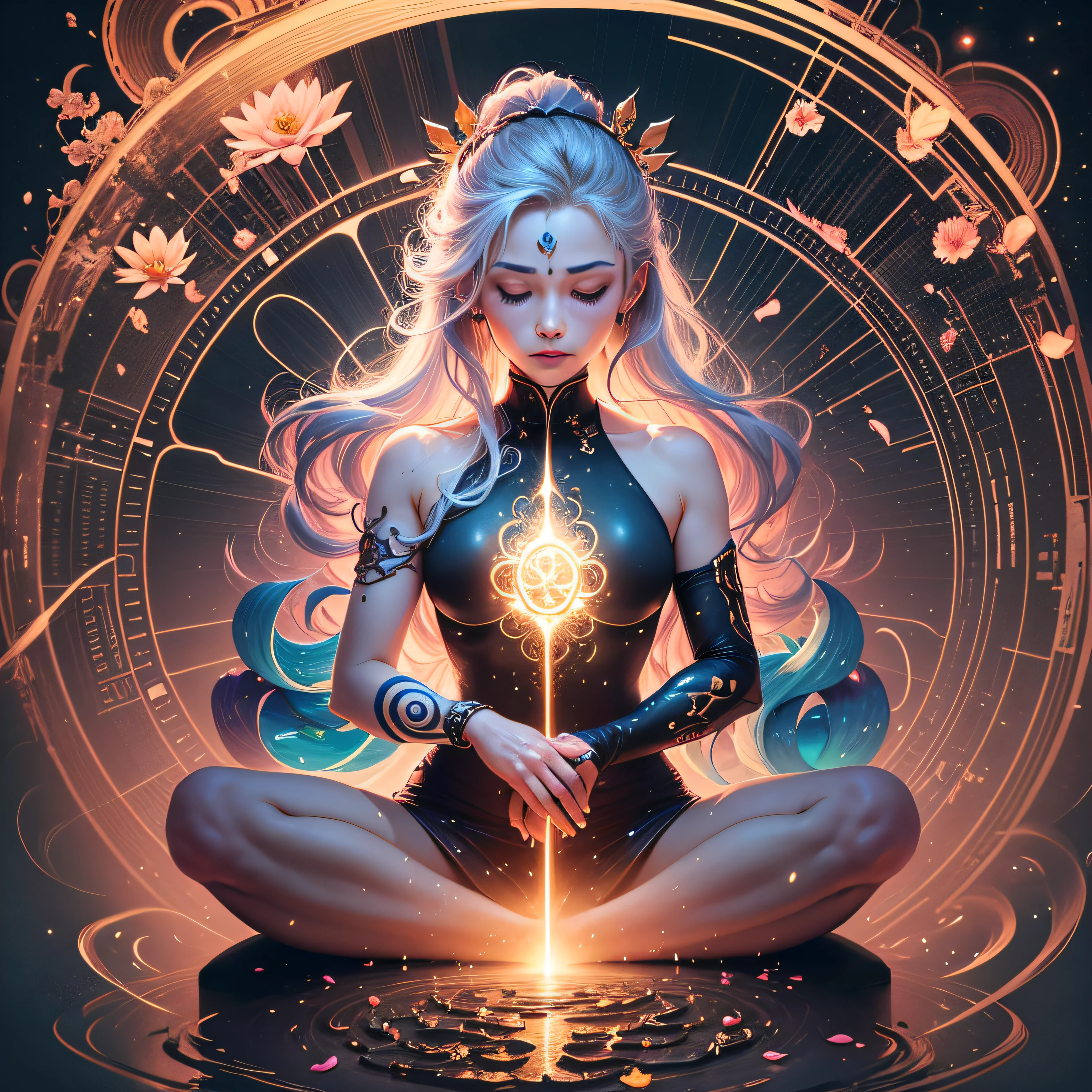 Symbols: Include symbols related to the Law of Attraction, like a magnet or a breaker-head coming together, symbolizing the manifestation of dreams and the alignment of energies. Petals of flowers or stars can also be incorporated to represent expansion and growth.

Elementos Visuais: Include images related to the journey of self-development and manifestation, Like a winding path leading to a bright horizon or a person meditating in a lotus position. These elements can represent the personal journey and connection to the universe.

Aesthetic Coherence: Maintain a cohesive aesthetic with other graphic elements used in the channel, como logotipo, video thumbnails and other visual elements. This will create a consistent and recognizable visual identity Re --auto --s2