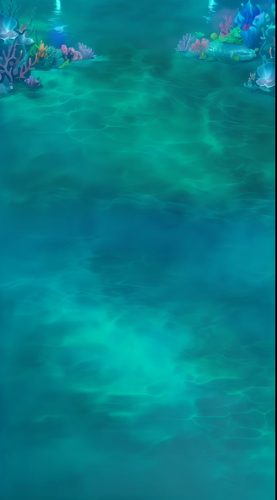 There is a cartoon picture，A man and a woman were on board, extremely detailed water texture, Sea background, Sea backgroun, water texture, water background, sapphire waters below, Underwater background, Turquoise ocean, azure water, flat water color texture, blue and green water, Textured turquoise background, wild ocean background, Bright blue glowing water, deep blue water color