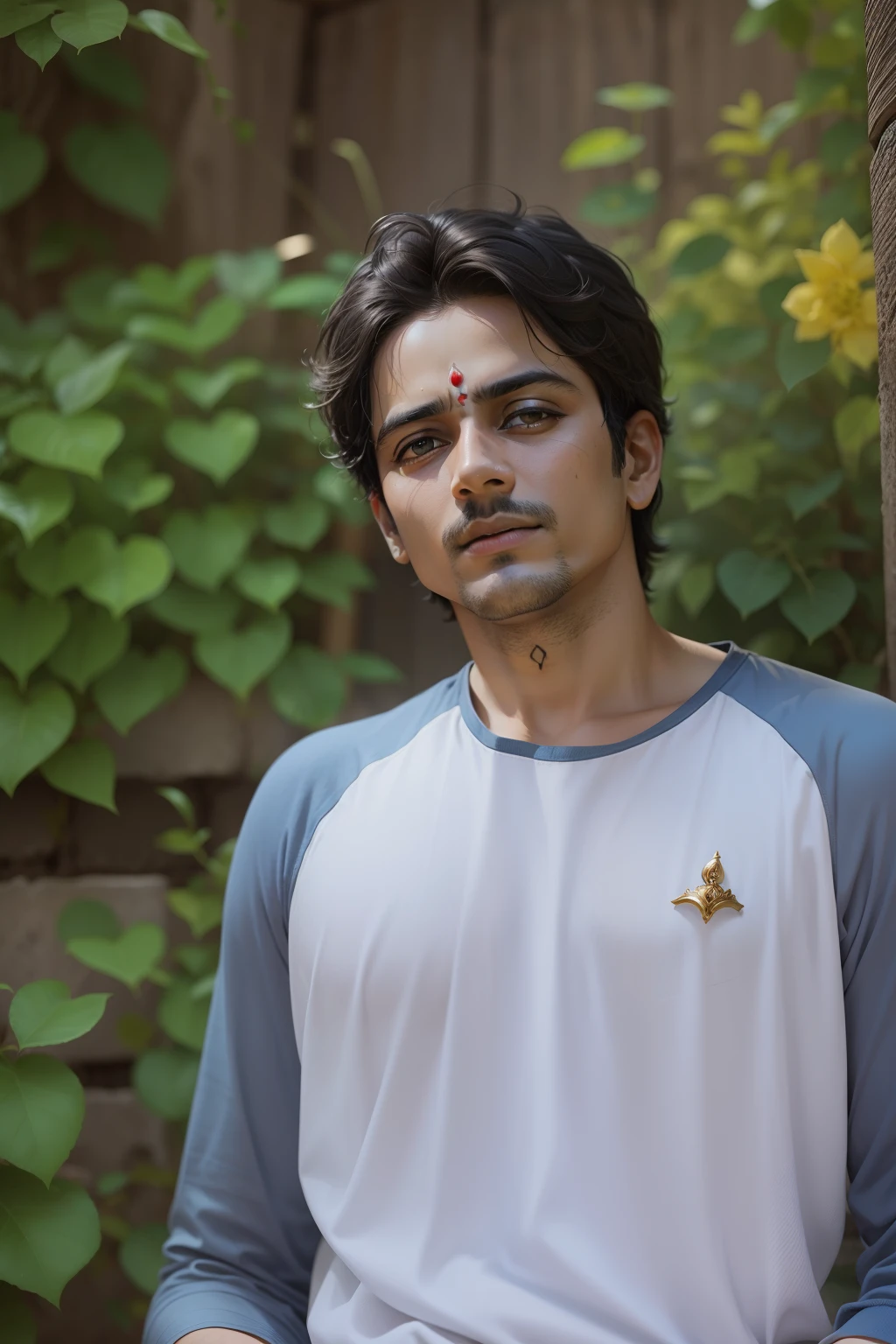Change this photo into lord krishna