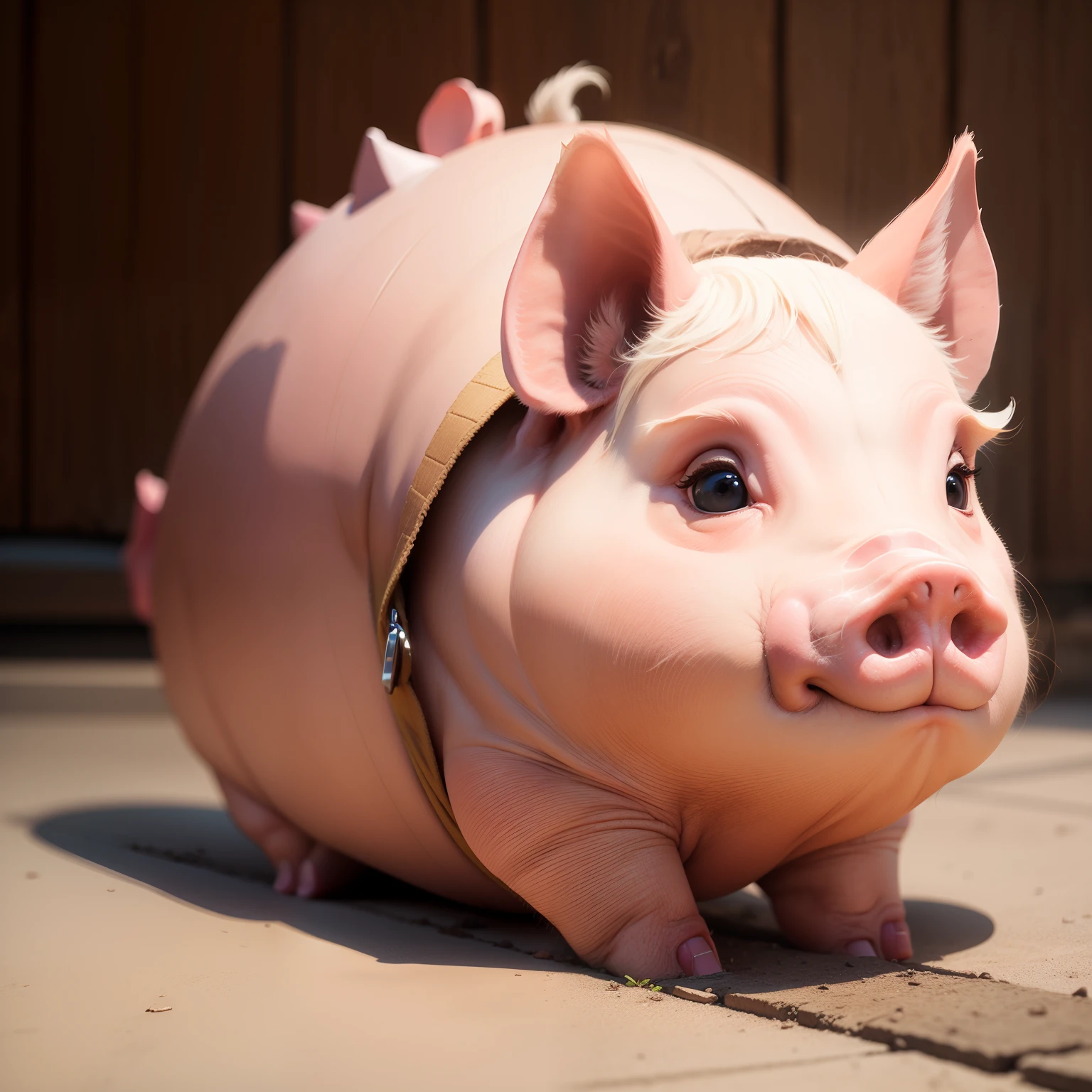 The head is a pig