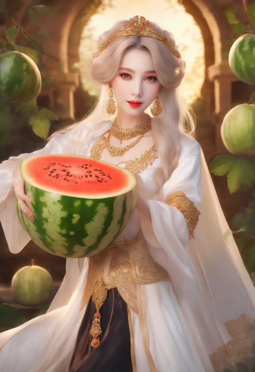 hami melon,personification,Q version