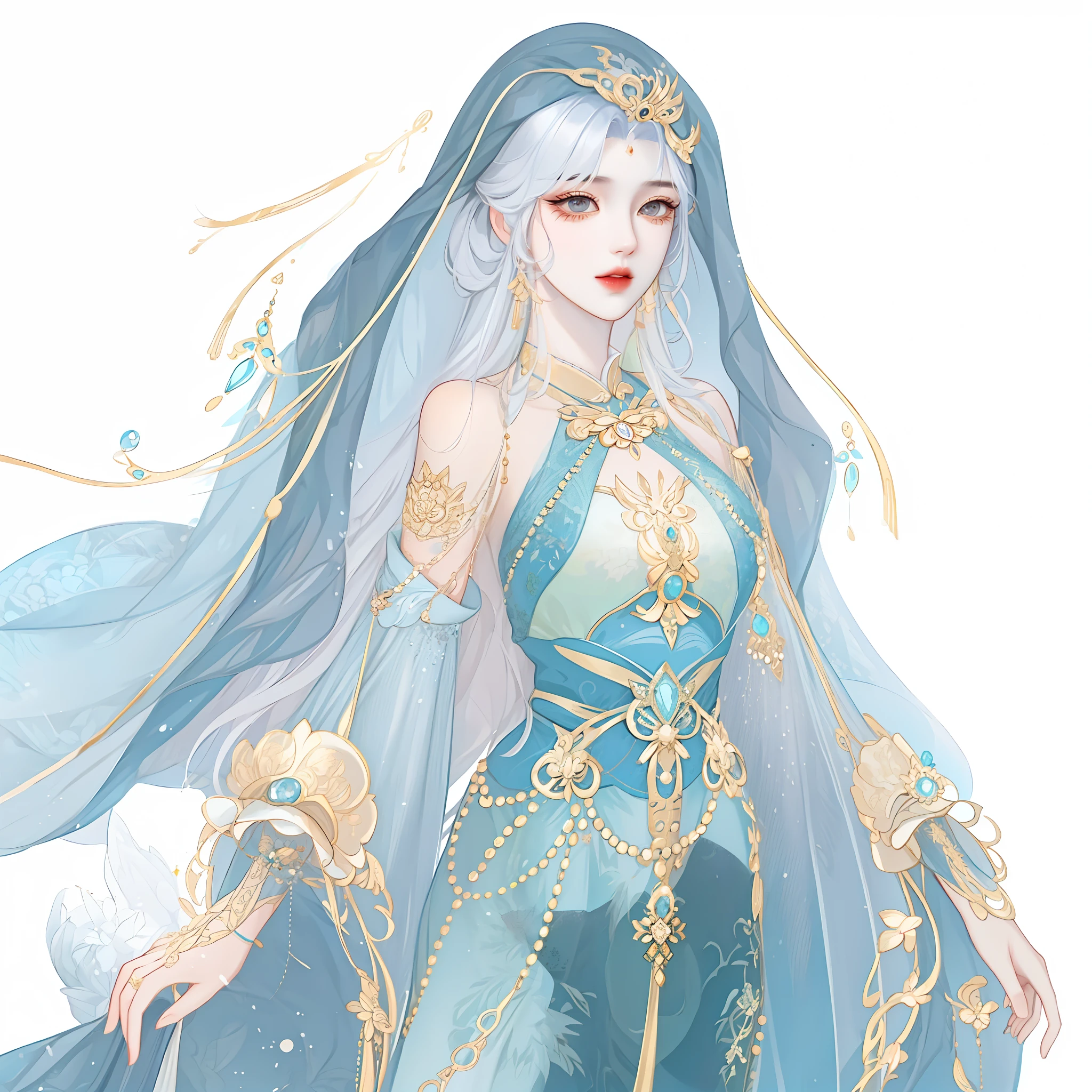oriental girl,Works of masters,Best picture quality,Higher quality,high detal, 超高分辨率, 8K分辨率,Anime girl in green dress, a beautiful fantasy empress, ((a beautiful fantasy empress)), Inspired by Lan Ying, Inspired by Qiu Ying, full-body xianxia, heise jinyao, inspired by Ju Lian, inspired by Park Hua, G Liulian art style
