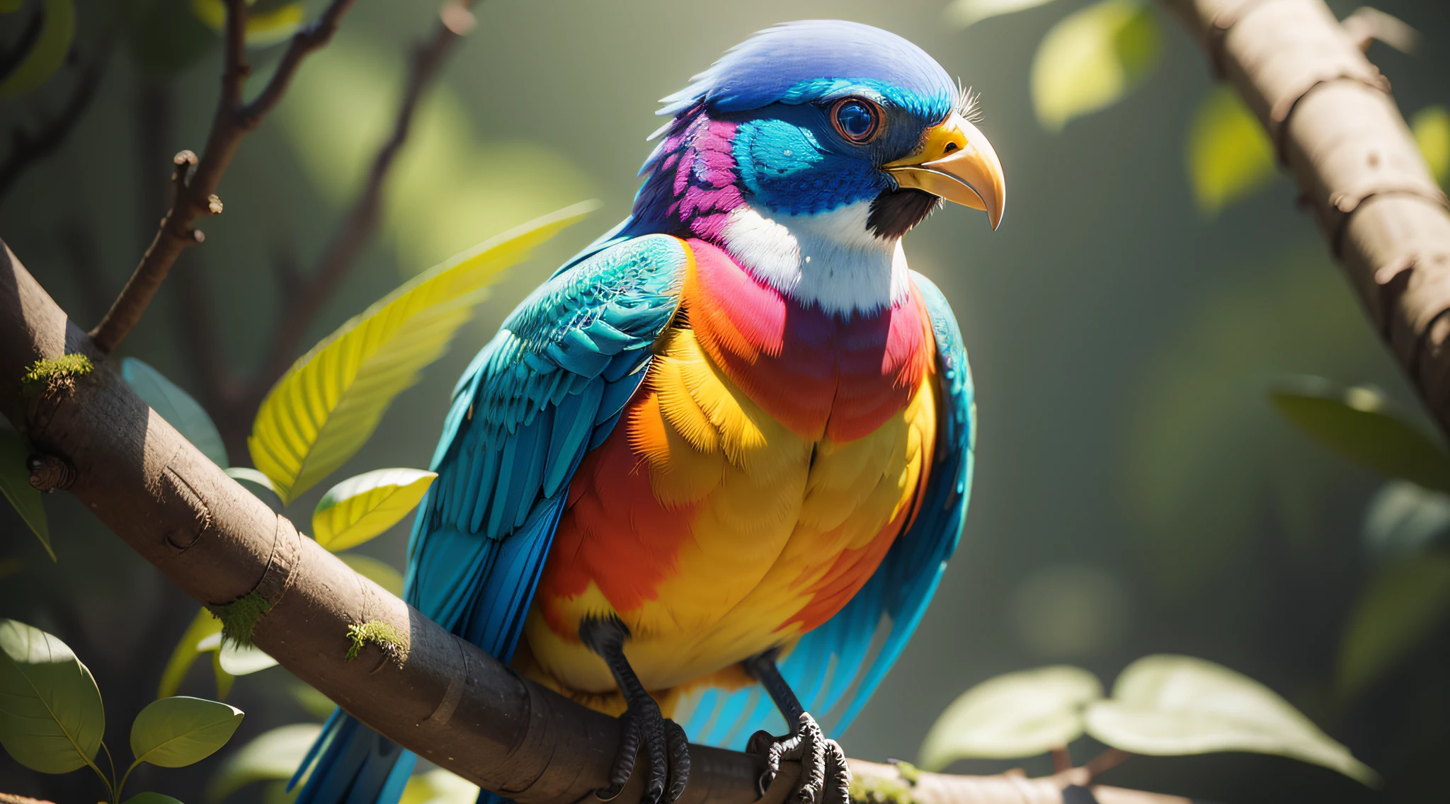 ultrarealistic colorful beautiful bird