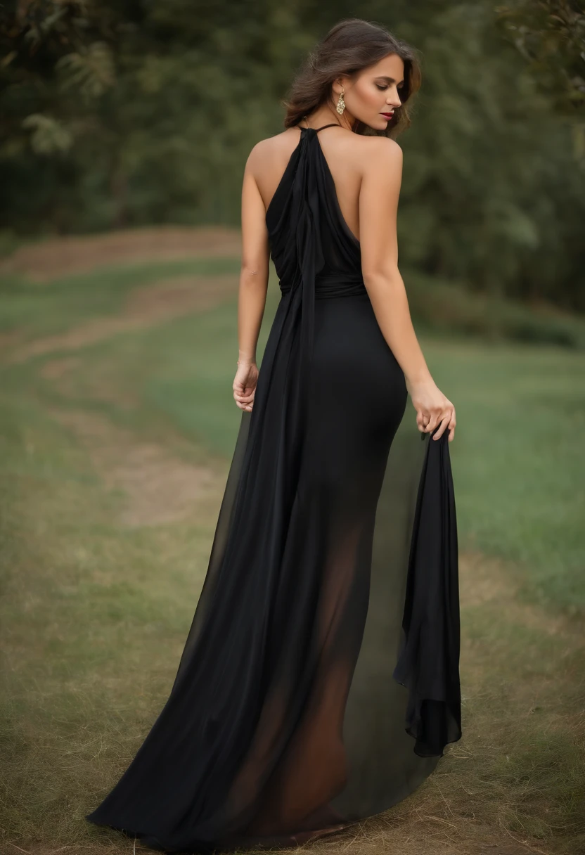 Sling black silk