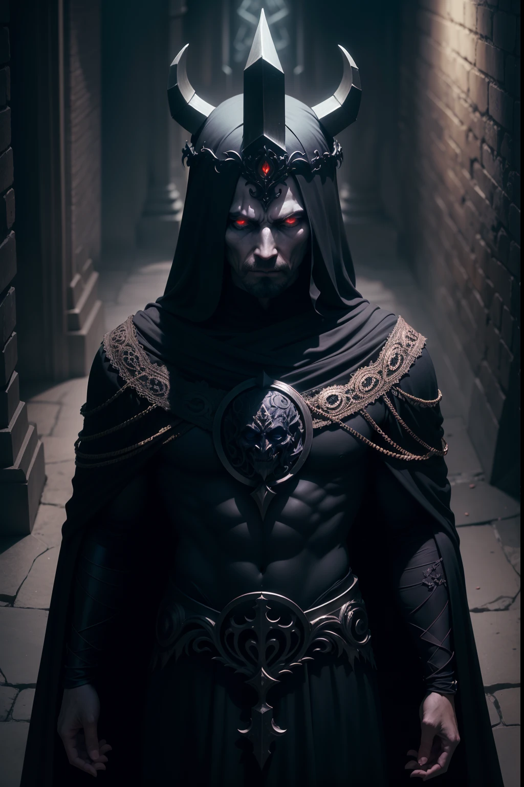 The God Tenebris is worshiped as the powerful deity of darkness, whose enigmatic and dark presence influences from the depths of darkness to the darkest corners of the human soul, being worshiped by those who seek his wisdom in the shadows and his hidden power.