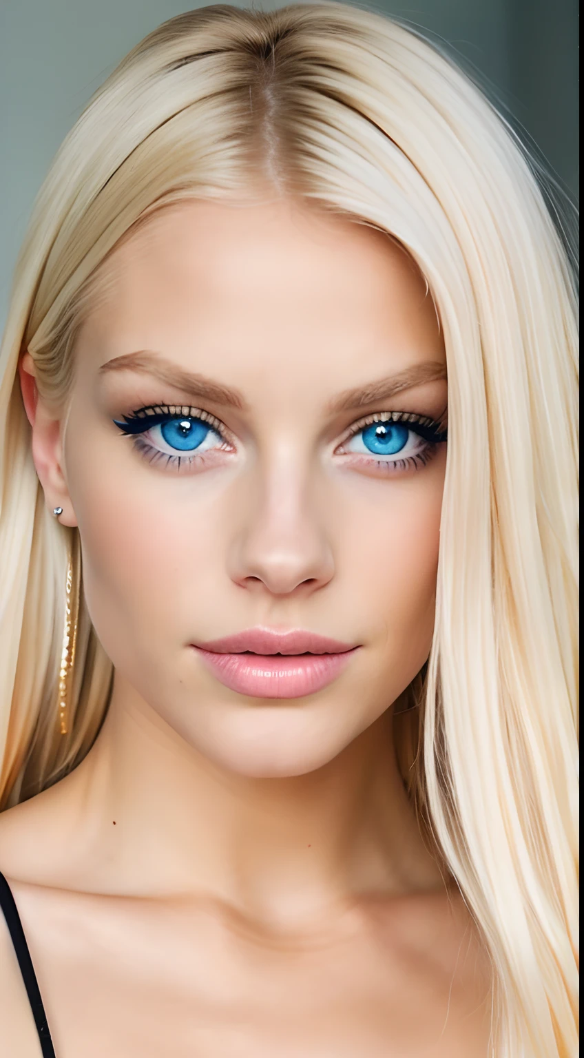 Controversial blonde, her image calls everyone's attention, stunning, light blue eyes, sensual mouth, most beautiful blonde in the world, incredible portrait, delicate, draw attention from any man