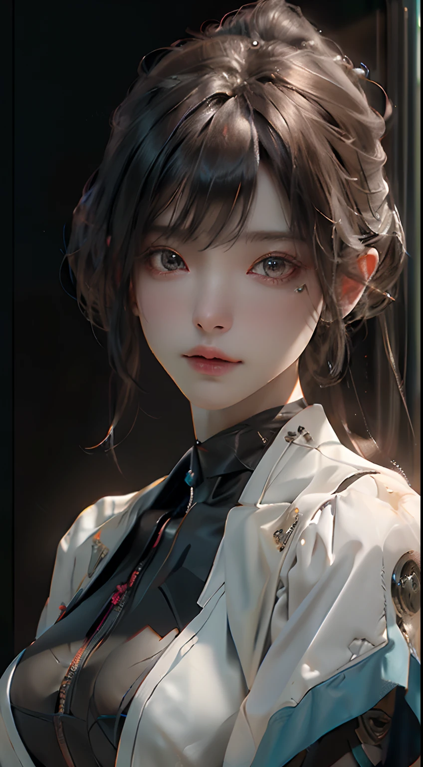 (Best Quality), ((Masterpiece)), (Detail: 1.4), 3D, Nine-Tailed Fox, Delicate Fox Ears, HDR (High Dynamic Range), Ray Tracing, NVIDIA RTX, Super-Resolution, Unreal 5, Subsurface Scattering, PBR Texture, Post-processing, Anisotropic Filtering, Depth of Field, Maximum Clarity and Clarity, Characters' Clothing and Facial Expressions are all very detailed and show detailed depiction. The expression is very feminine and gives people a breathtaking feeling. Multi-layer textures, albedo and specular mapping, surface shading, accurate simulation of light-material interactions, perfect proportions, Octane Render, two-color light, large aperture, low ISO, white balance, rule of thirds, 8K RAW,