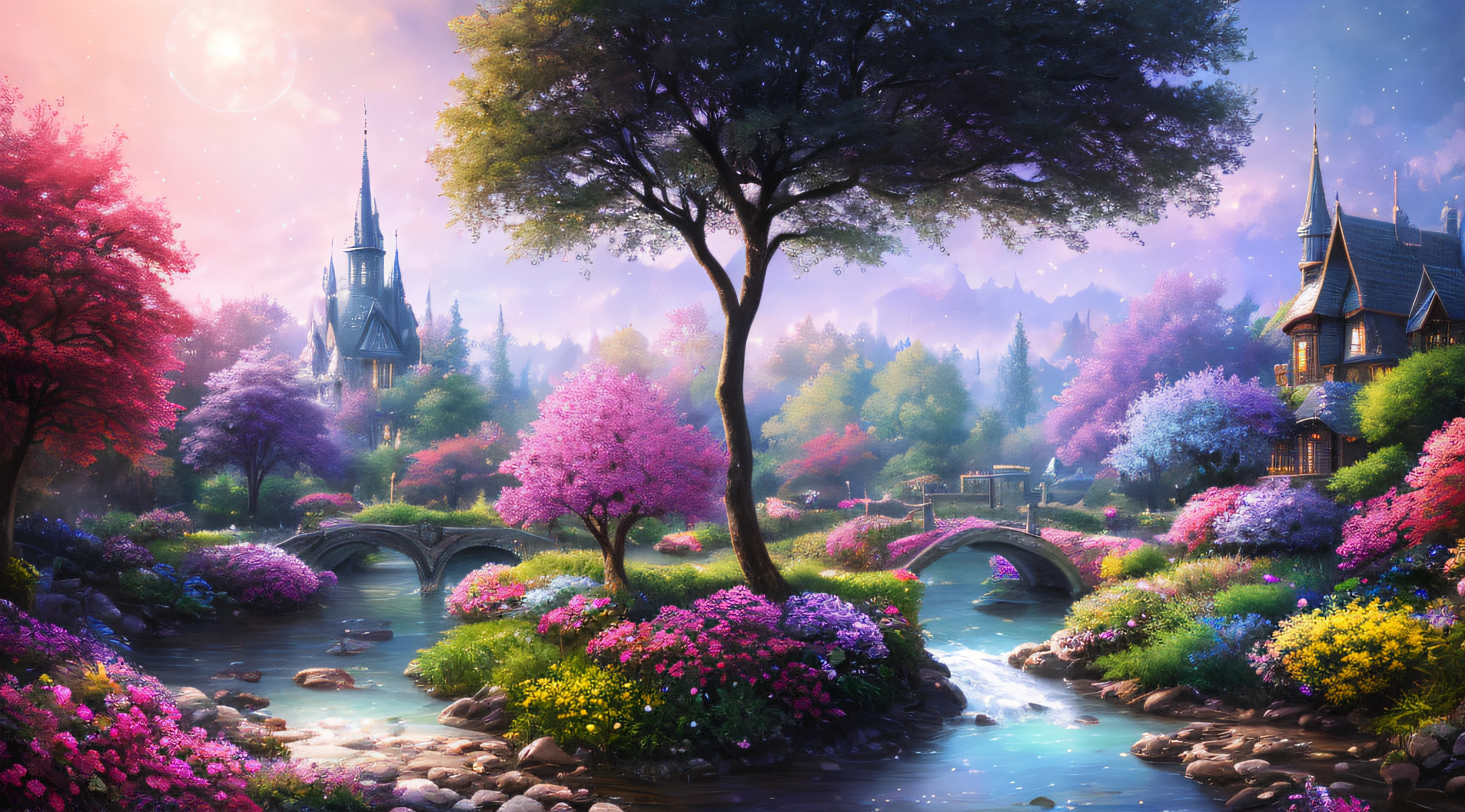 masterpiece, best quality, high quality,extremely detailed CG unity 8k wallpaper, An enchanting and dreamy scene of a fantasy garden, swam family in the pound, ,with towering trees, glowing flowers, and hidden fairy glens, creating a sense of mystique and enchantment, artstation, digital illustration, intricate, trending, pastel colors, oil paiting, award winning photography, Bokeh, Depth of Field, HDR, bloom, Chromatic Aberration ,Photorealistic,extremely detailed, trending on artstation, trending on CGsociety, Intricate, High Detail, dramatic, art by midjourney