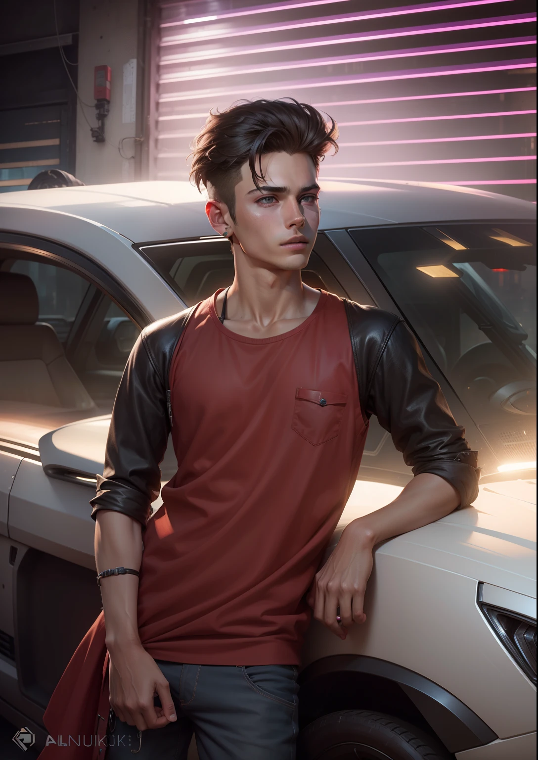 Change background suberpunk handsome boy, realistic face ,age 16 year,8k,ultra hd, realistic