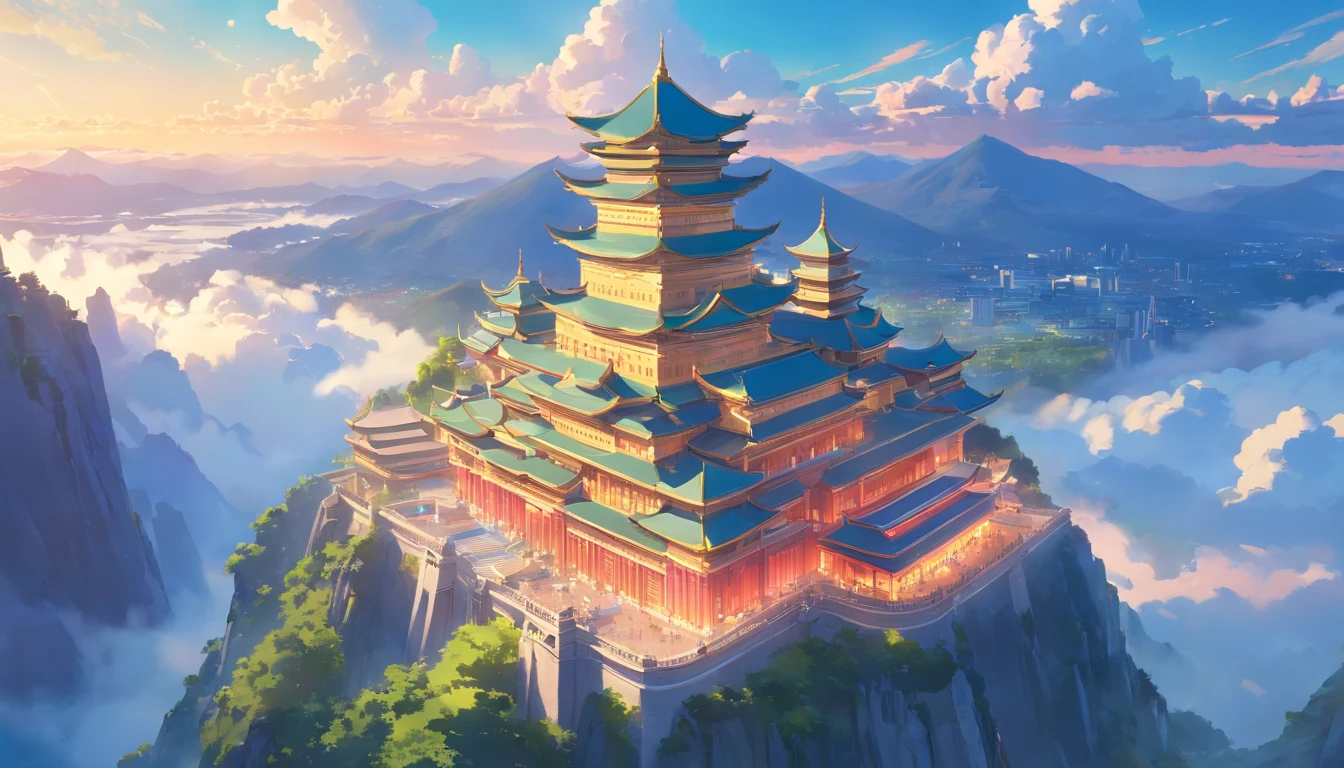 The realm of the sky，Genting Heavenly Palace，Ethereal，A wonderland above the clouds，A palace built on a cloud，A palace floating in the air，There is no mountain support