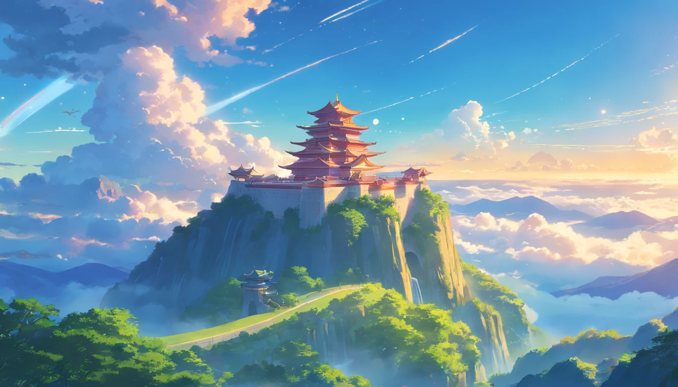The realm of the sky，Genting Heavenly Palace，Ethereal，A wonderland above the clouds，A palace built on a cloud，A palace floating in the air，There is no mountain support