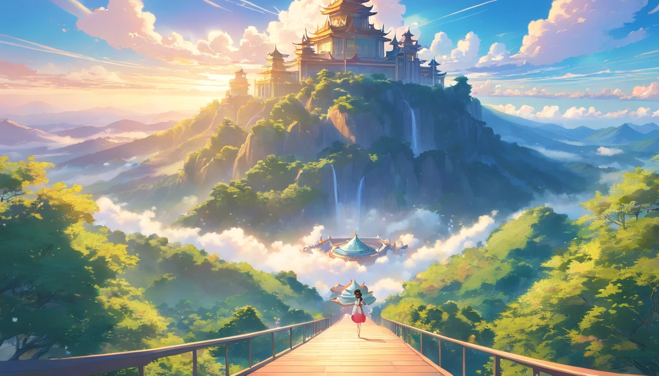 The realm of the sky,Genting Heavenly Palace,Ethereal,A wonderland above the clouds,A palace built on a cloud,A palace floating in the air,(There is no mountain support),No mountains
