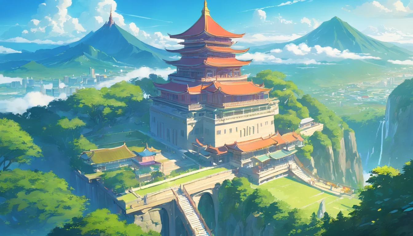 The realm of the sky,Genting Heavenly Palace,Ethereal,A wonderland above the clouds,A palace built on a cloud,A palace floating in the air,(There is no mountain support),No mountains