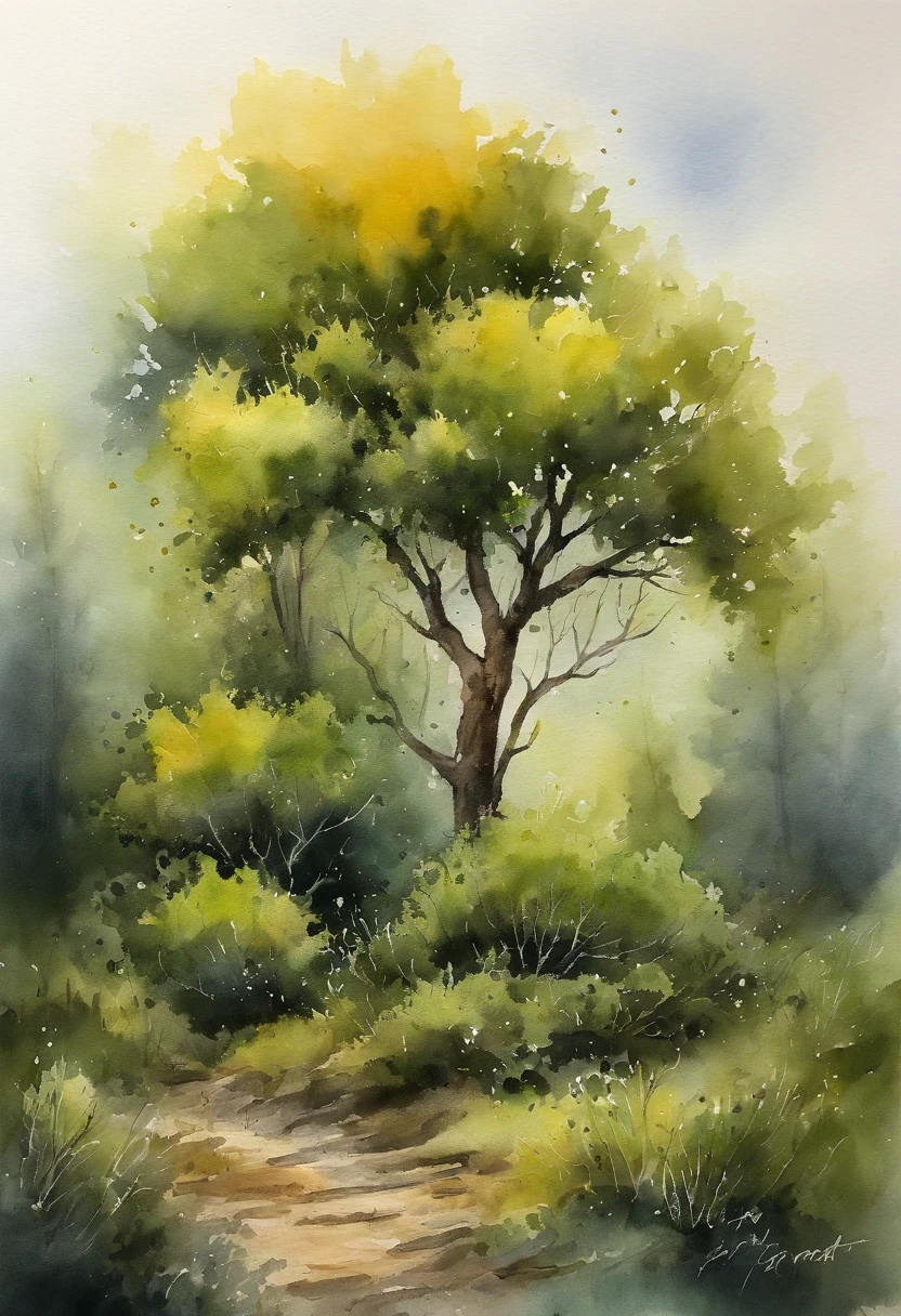 In a dense forest,Wormwood grows,Wormwood is dense,The bush is low,rainy days