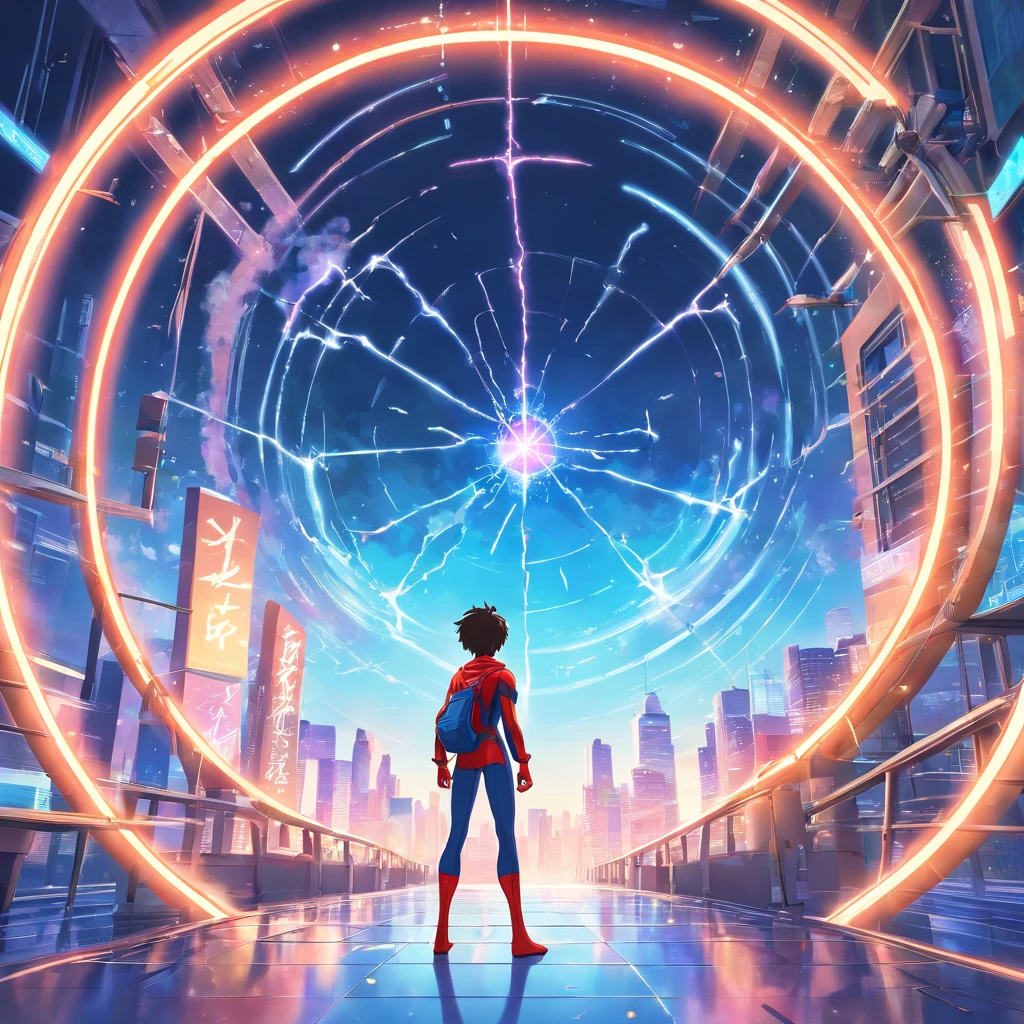 Reality multiverse portal with Spiderman