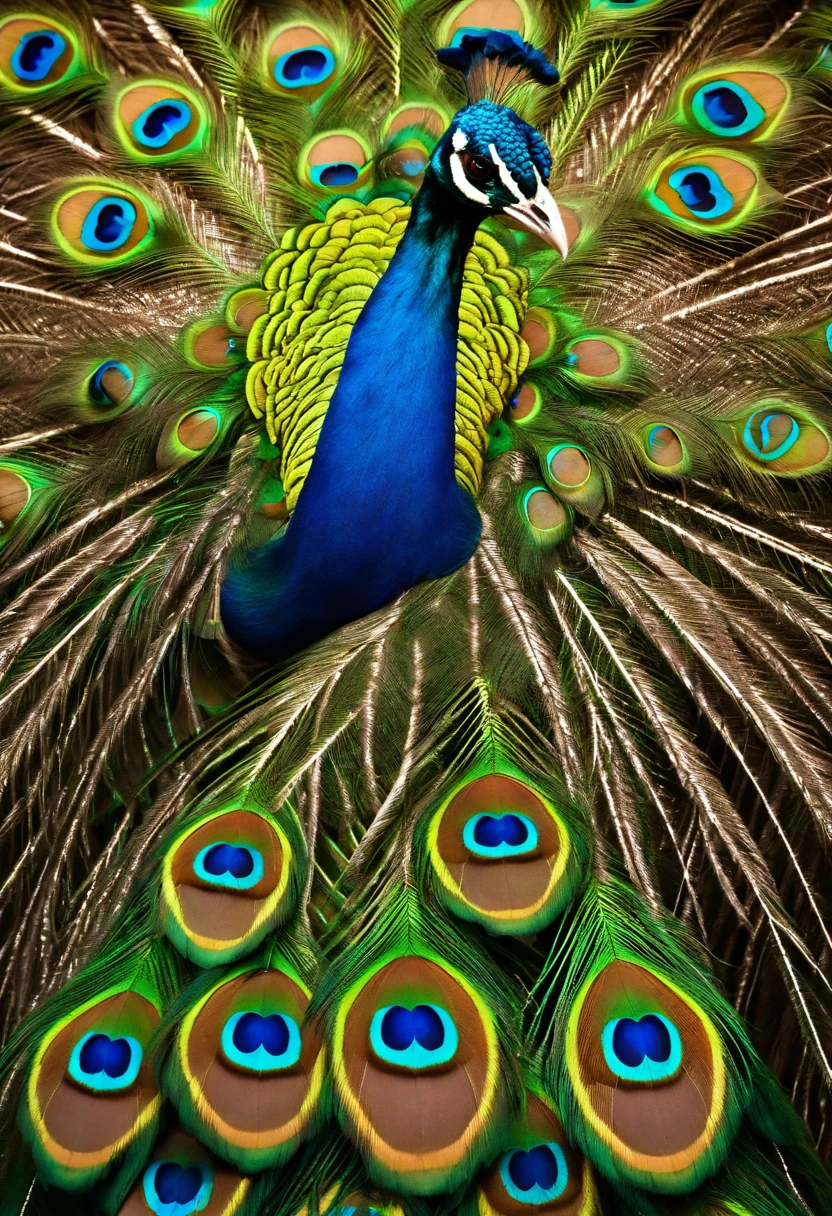 Wrapped in the elegance of futuristic peacock fur, Lord Shree Krishna embodied the amalgamation of tradition and innovation, encapsulating the eternal wisdom of the ancient scriptures within a modern aesthetic.