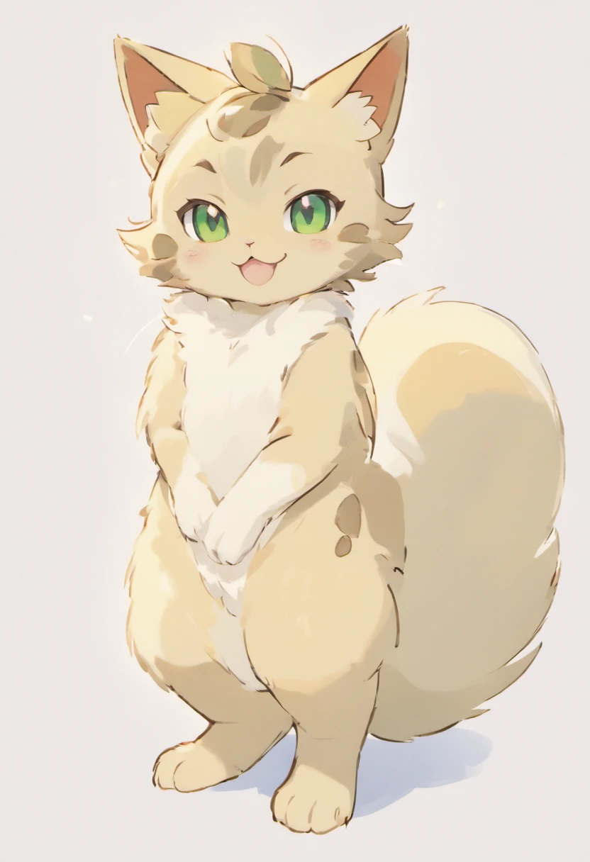 hairy pubic,looking toward the viewer, A turtle,mammal, grey tabby cat, Solo, White body, White fur, Clothing,Wear a plain white short-sleeved T-shirt,White shorts , anthro, tuft, Ambiguous gender, Detailed background, wears, inner ear fluff, Black nose, Nature, Beautiful and good-looking green eyes,Fluffy tail,Cute cat's paw,Young,Petite and cute emphasis,Walking posture,Detailed characters,A smile on his face(1.2),balding,the night,borgar(1.1)。Solo furry,White fur,hyper cute face,Glowing T-shirt,Beautiful lights and shadows,ambient lights,Ultra-fine fur,volumettic light