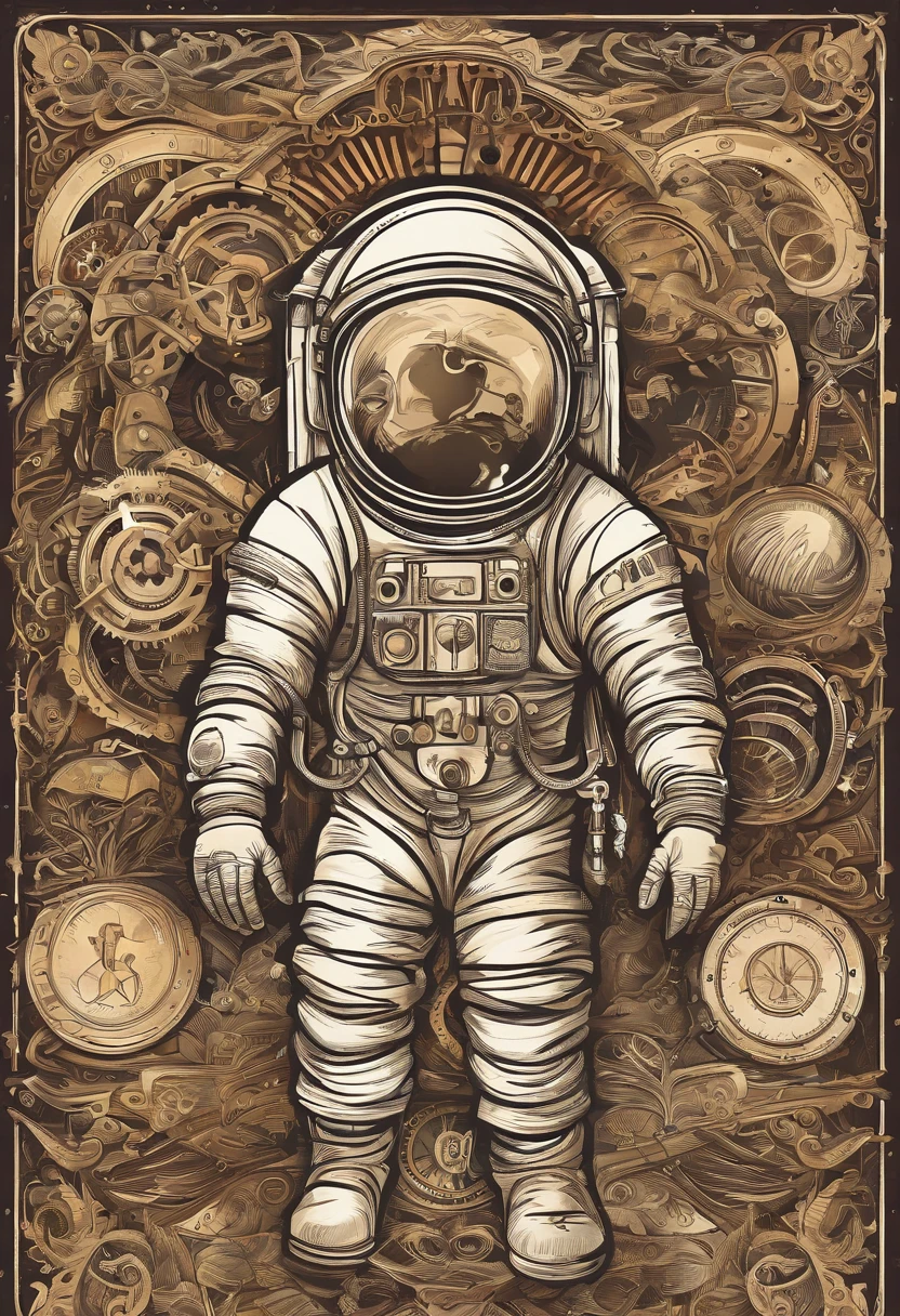 Create a joyful and vibrant digital art illustration of a cheerful astronaut in a whimsical, outer space setting. Use a bright and happy color palette to bring the astronaut to life, and design a background that includes playful elements like colorful planets, smiling stars, and floating ice cream cones. Make sure the astronaut is portrayed in a lighthearted and animated manner, evoking a sense of wonder and happiness. This artwork will be perfect for a sticker that spreads joy and positivity