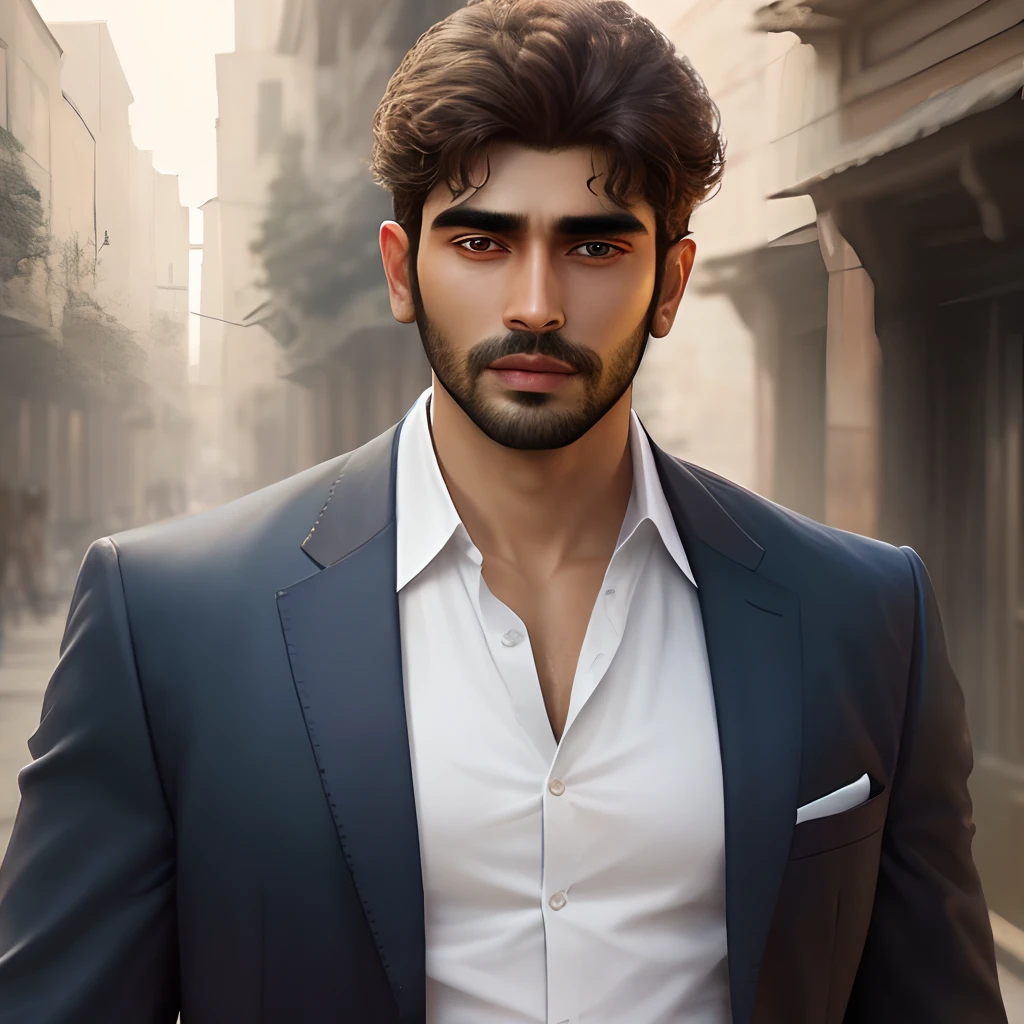 Chenge background handsome realistic fassionabal