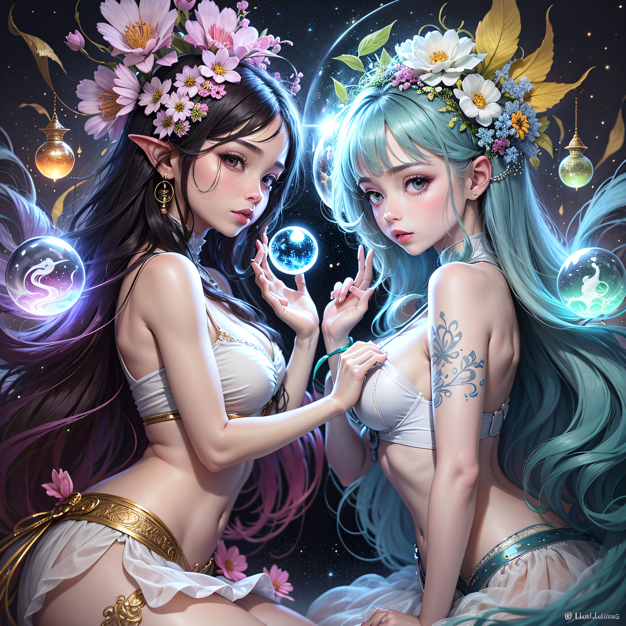 Sea Art's AI-generated painting is a charming image of a Crystal Ball. Nela estao esculpidas duas estatuas de belas fadas. As esculturas de fadas estao configuradas dentro de uma bola de cristal, representando o Yin e o Yang. Nessa obra de arte, Creativity and artificial intelligence come together to create a magical and symbolic visual representation.
The two fairies depicted in the painting are delicate and exuberant beings. They have translucent, asas brilhantes, and their dresses are adorned with intricate and bright details;. Uma das fadas personifica o Yin, with its smooth and serene appearance, enquanto a outra personifica o Yang, with his vivid and energetic presence.
The fairies are positioned inside a crystal sphere, that radiates an ethereal luminosity. The crystal sphere symbolizes the harmony and unity between the opposing forces of Yin and Yang. Through this representation, The painting reminds us of the importance of balance and complementarity in our lives.
The color palette used in the painting is soft and engaging, com tons de azul e rosa, que representam tanto a suavidade quanto a vivacidade. The painting is full of minute details, that give life to the fairies and the crystal sphere, creating a sense of magic and mystery.
Essa imagem de duas lindas fadas que se alojam dentro de uma bola de cristal, representando o Yin e o Yang, gerada pela IA do Sea Art, nos convida a refletir sobre a dualidade presente em nossas vidas. It inspires us to seek balance between opposing forces and to find harmony within ourselves. It's an image that inspires us to embrace every facet of our personality, find harmony between opposites and celebrate the beauty of the dualities that make us unique human beings. It's a reminder that, assim como as fadas do Yin e Yang, We all possess a unique light within us and that, ao honrarmos essa dualidade, podemos nos tornar seres mais completos e realizados.