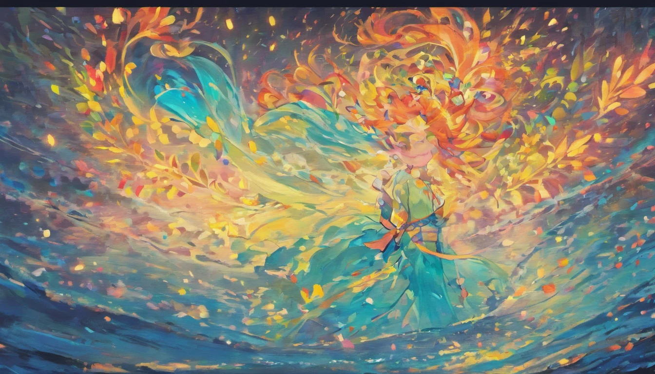 Spirit floating in pale shape, Woman in yukata with colorful flowers walking along the river. Her beautiful face and brightly colored glowing eyes. Dark night river、Illuminated fantastically by the floating light of the spirits. Woman walking with hand lanterns illuminating her feet. Along the river at night with wildflowers blooming. Detailed drawing. Vivid colors. High image quality. --S 1000 --AR 4:5 - Rainbow 5