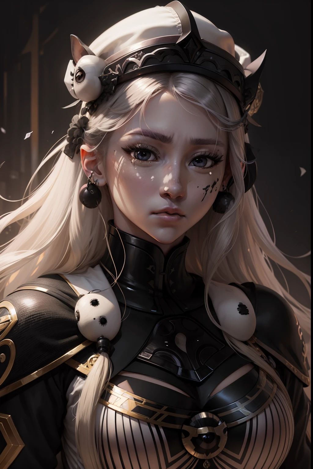 A ilustration full.Beautiful white girl Sara, beautiful photorealistic woman, a stunning realistic photograph of a girl on horseback, (blond hair: 1.2),(black eyes:2.4),(purple horse with reddish crest) hat, hyperdetailed face painting, luminism, slash lighting , complex, 4k resolution concept art portrait by Martina Fačková and Prywinko Art, Artgerm, WLOP, Alphonse Mucha, unrealistic D&D pojatti fusion, bioluminescens fractal isometry details: amazing color, hand-drawn hyperrealistic cover photo , dark , gritty, very realistic, klimt, erte .12k, intricate. definition of success, cinematic, draft, mix of bold dark lines and loose lines, bold lines, on paper, in perspective, long horse tail