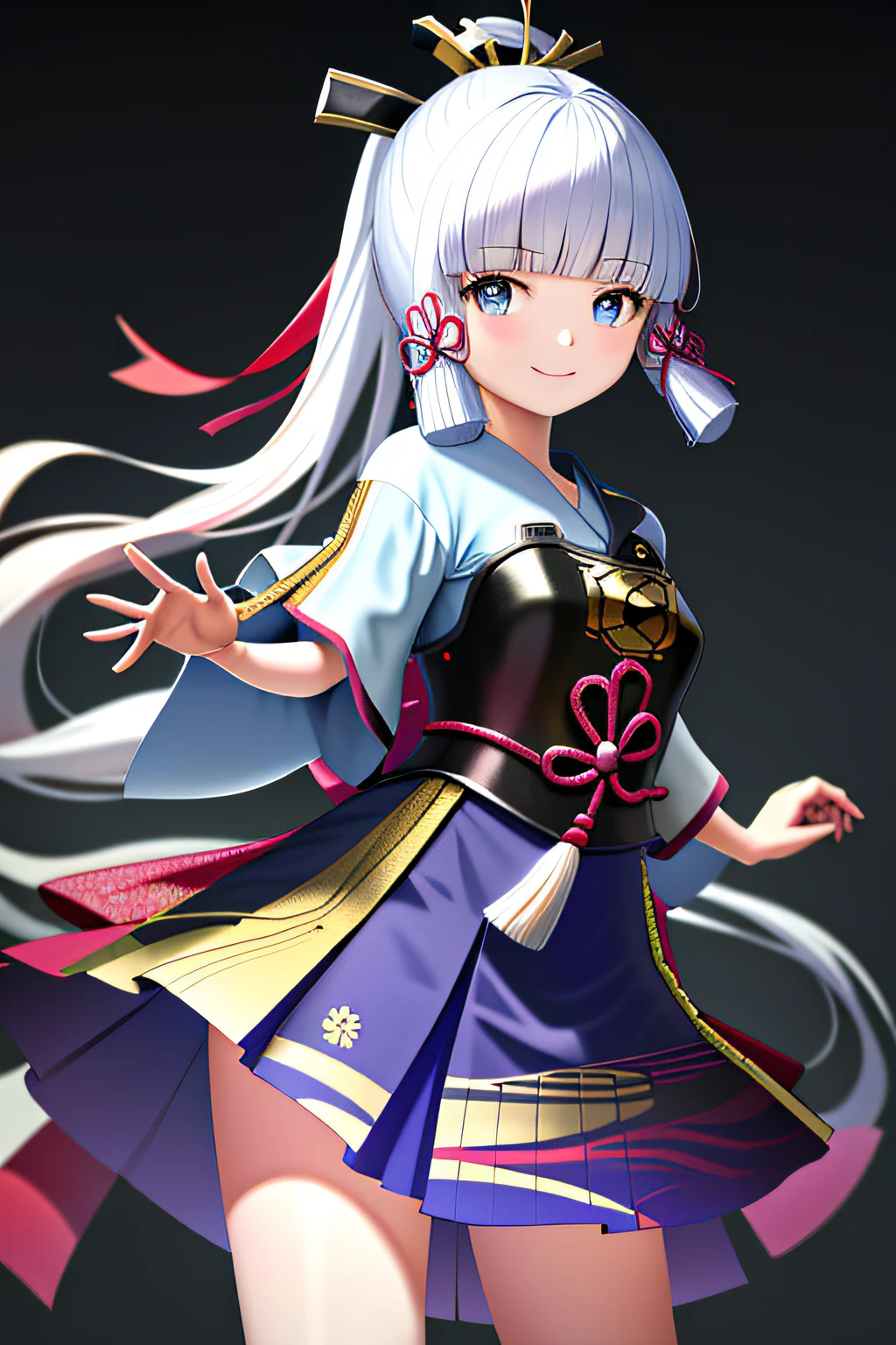 masterpiece, highres, best quality, 1girl solo, kamisato_ayaka, smile, kimono