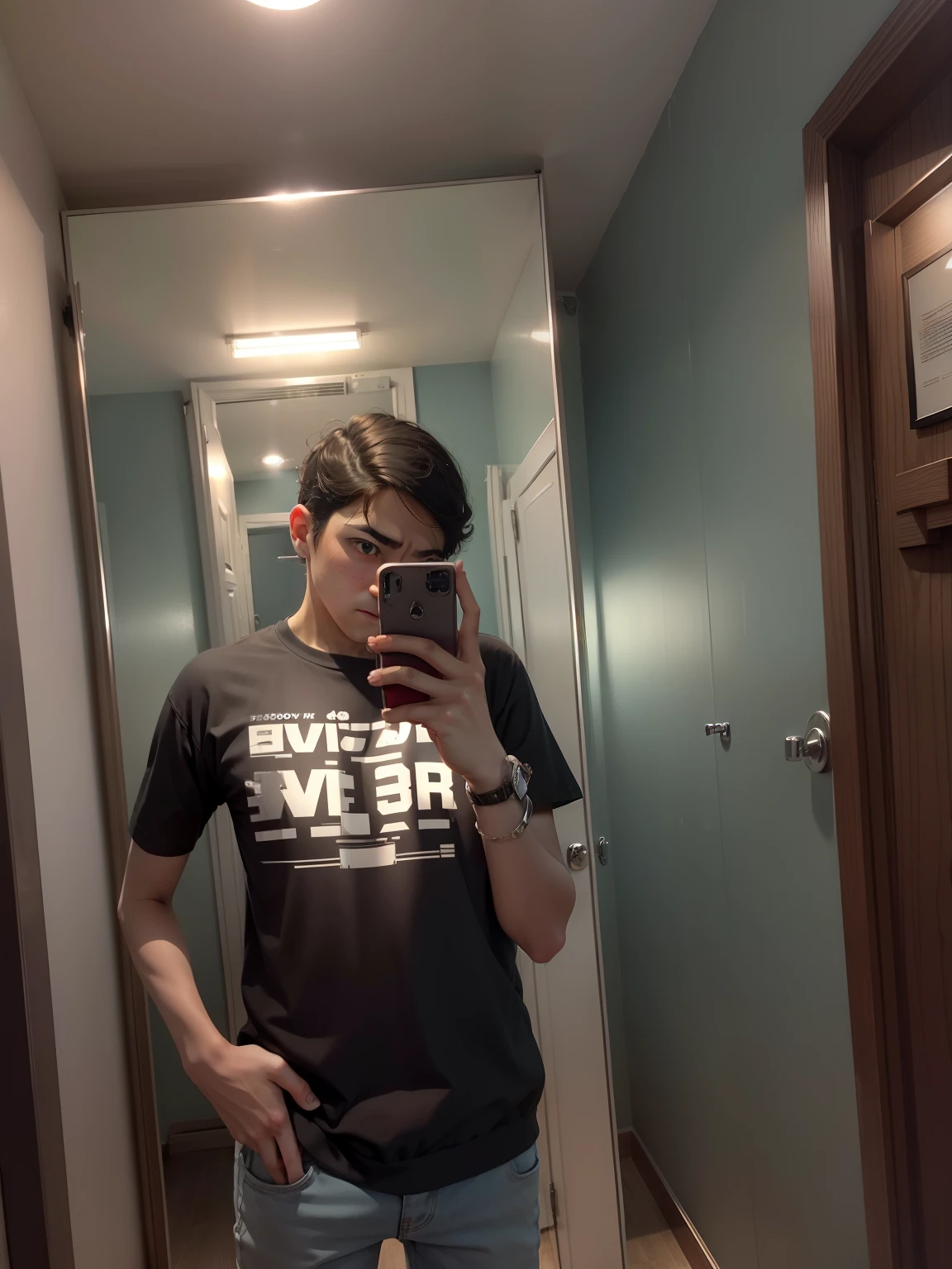 Change this background into personal room mirror