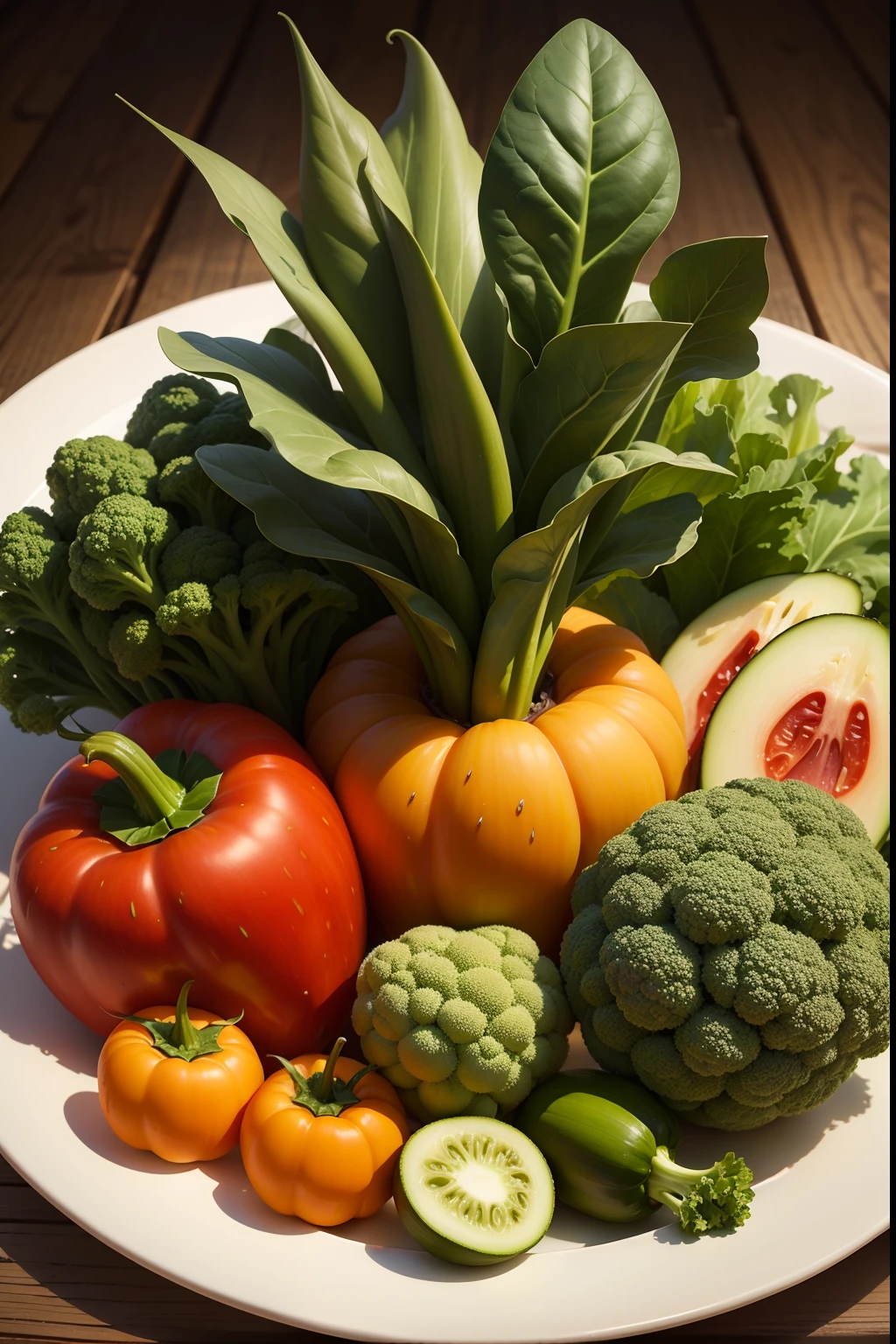 various vegetables and greens, 4k