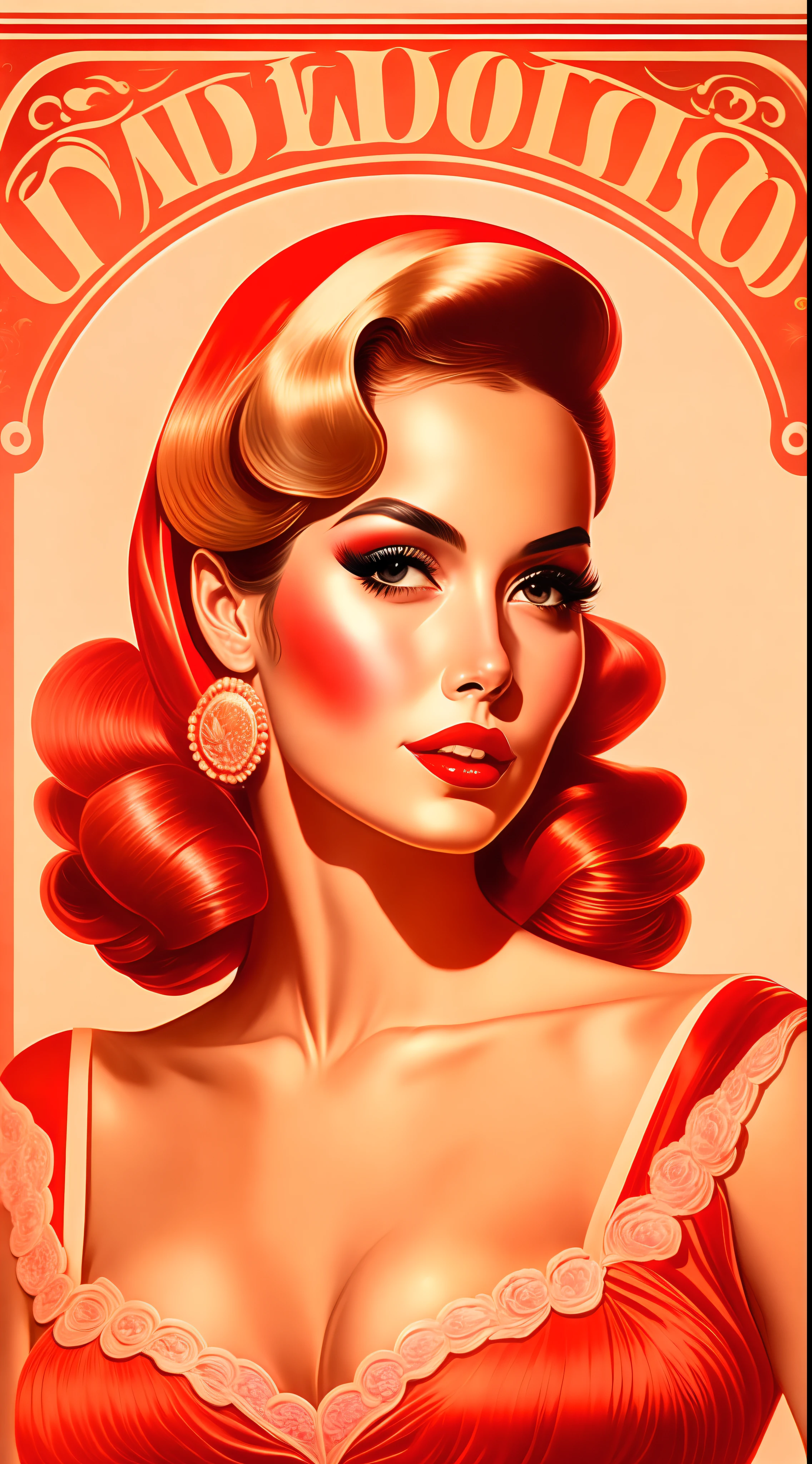 [masterpiece], [best quality], [ultra-detailed], [vintage style], [romantic], [60s vibe], [pin-up], uma rosa vermelha dentro de um circulo.