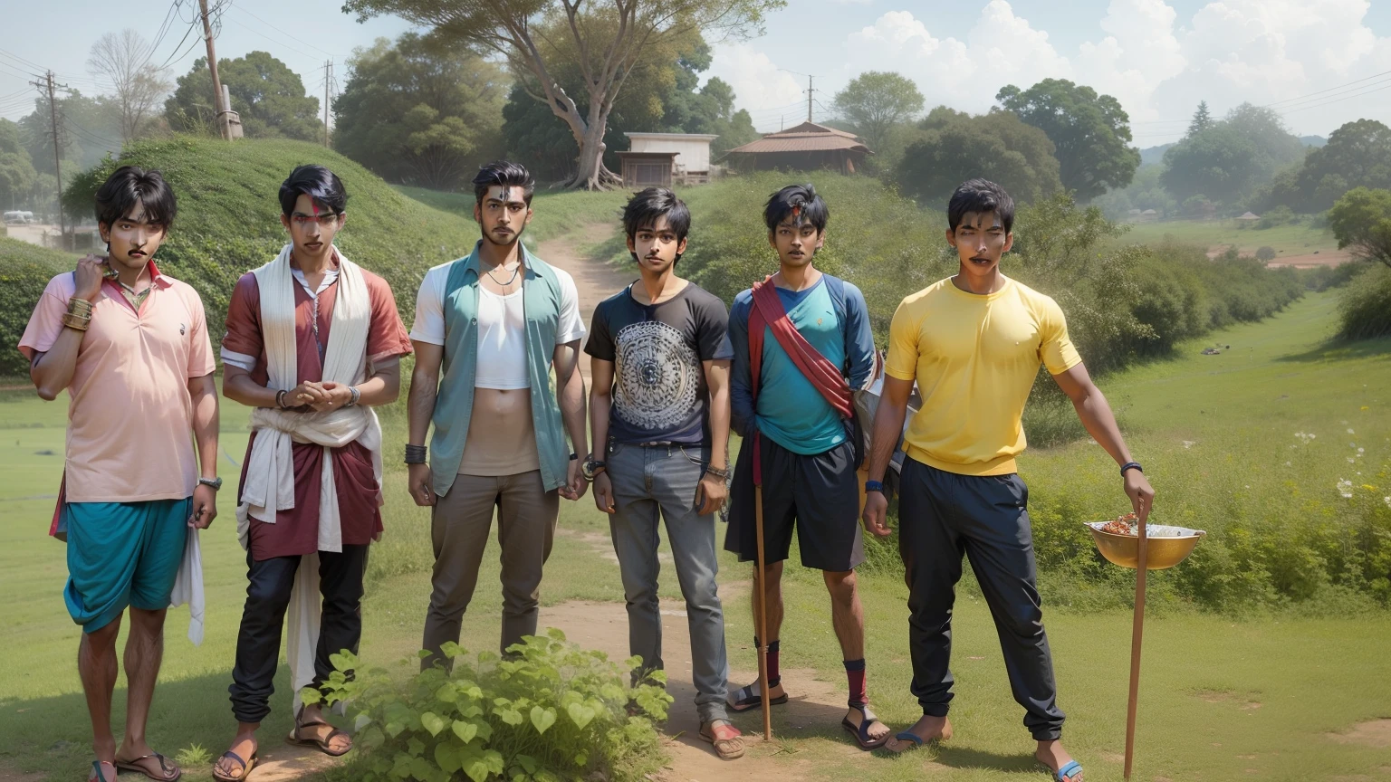 Indian boy anime look