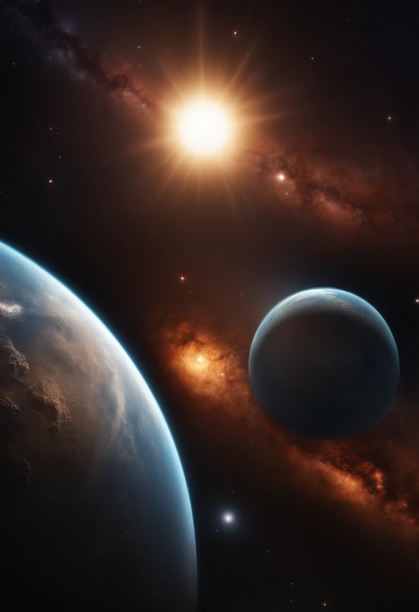 obra-prima, melhor qualidade, alta qualidade, papel de parede 8k extremamente detalhado da unidade CG, profundidade de campo, HDR, fotorrealista, extremamente detalhado, intrincado, alto detalhe, universo, outer space, galaxy, estrelas, planetas, astronomia, cosmos, celestial, nebulosa, buraco negro, sistema solar, cosmic rays, supernova, deep-space, astronomical objects banner style for youtube channel with at least 2048 x 1152 pixels.