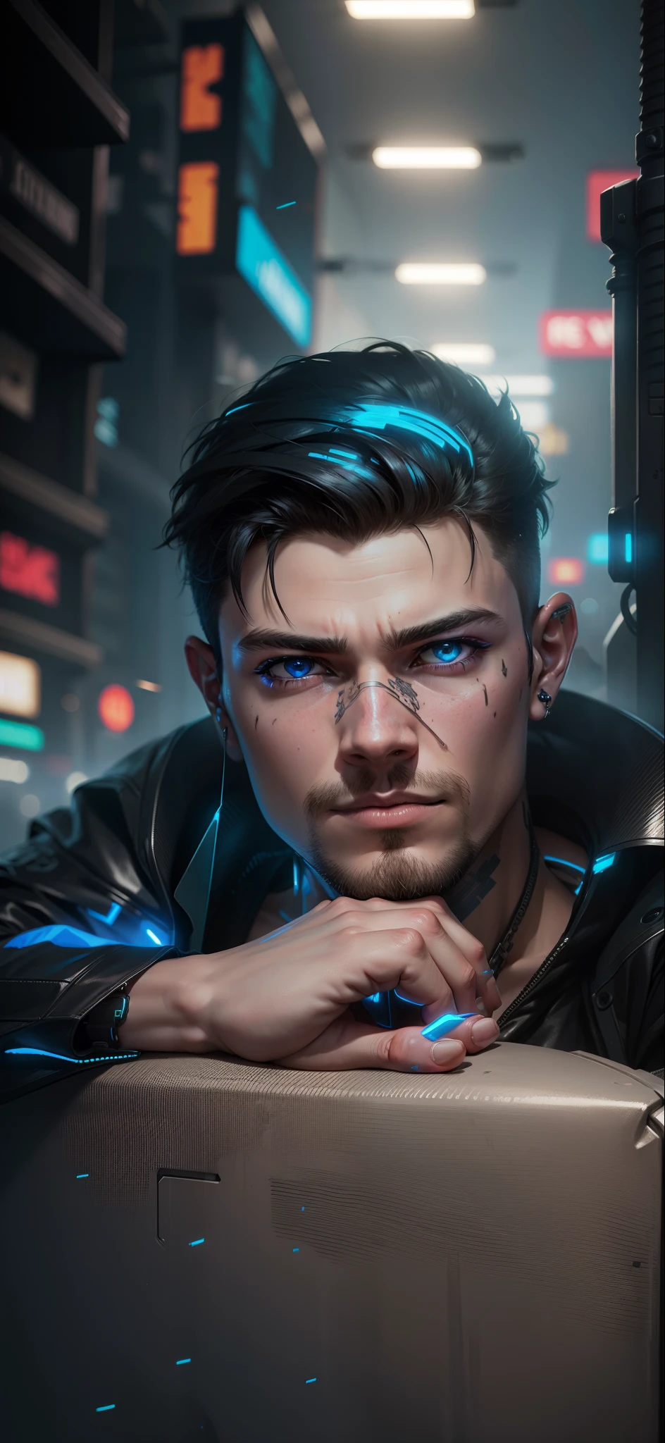 Cyberpunk boy, realistic ultra HD,