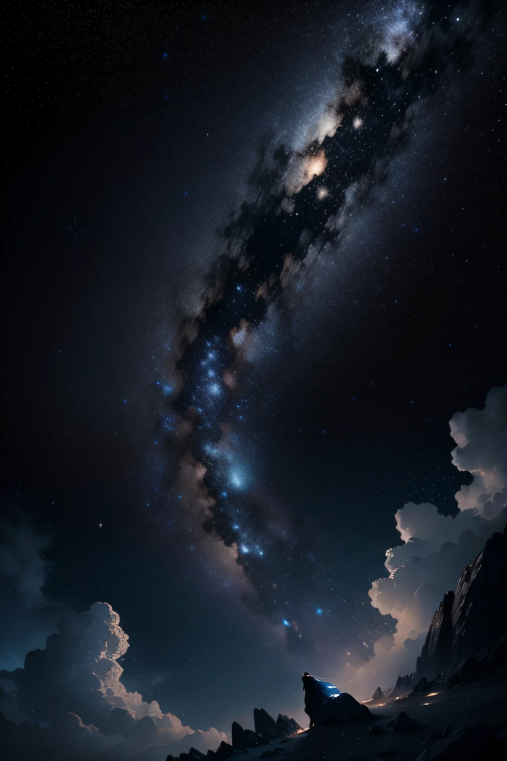 Swirling starry sky,Scattered starry sky,Black background,As estrelas,8K,The is very detailed,acurate,best qualtiy,hyper HD,high detal,A high resolution,hentail realism,romanticism lain,Cinematic lighting effects,
