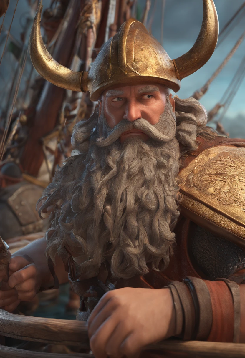 Viking sucking dick in ship war