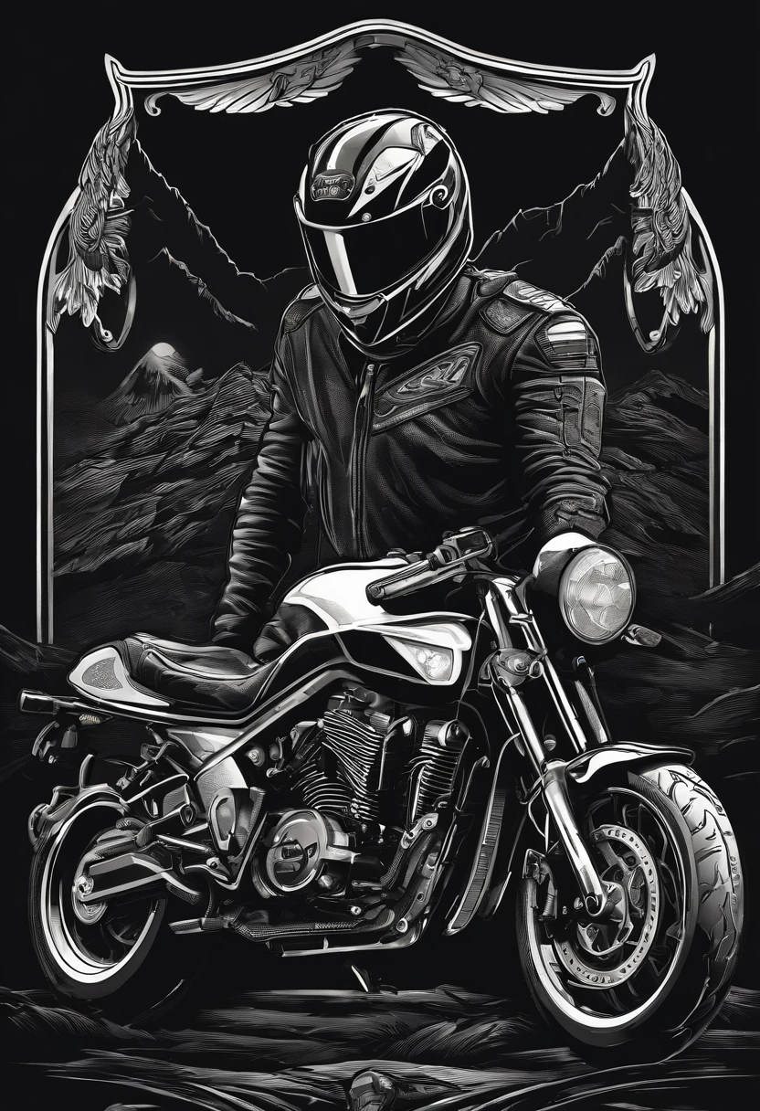 Black Ink Lineart, motorcycle Wheel, speed lines black and white, 