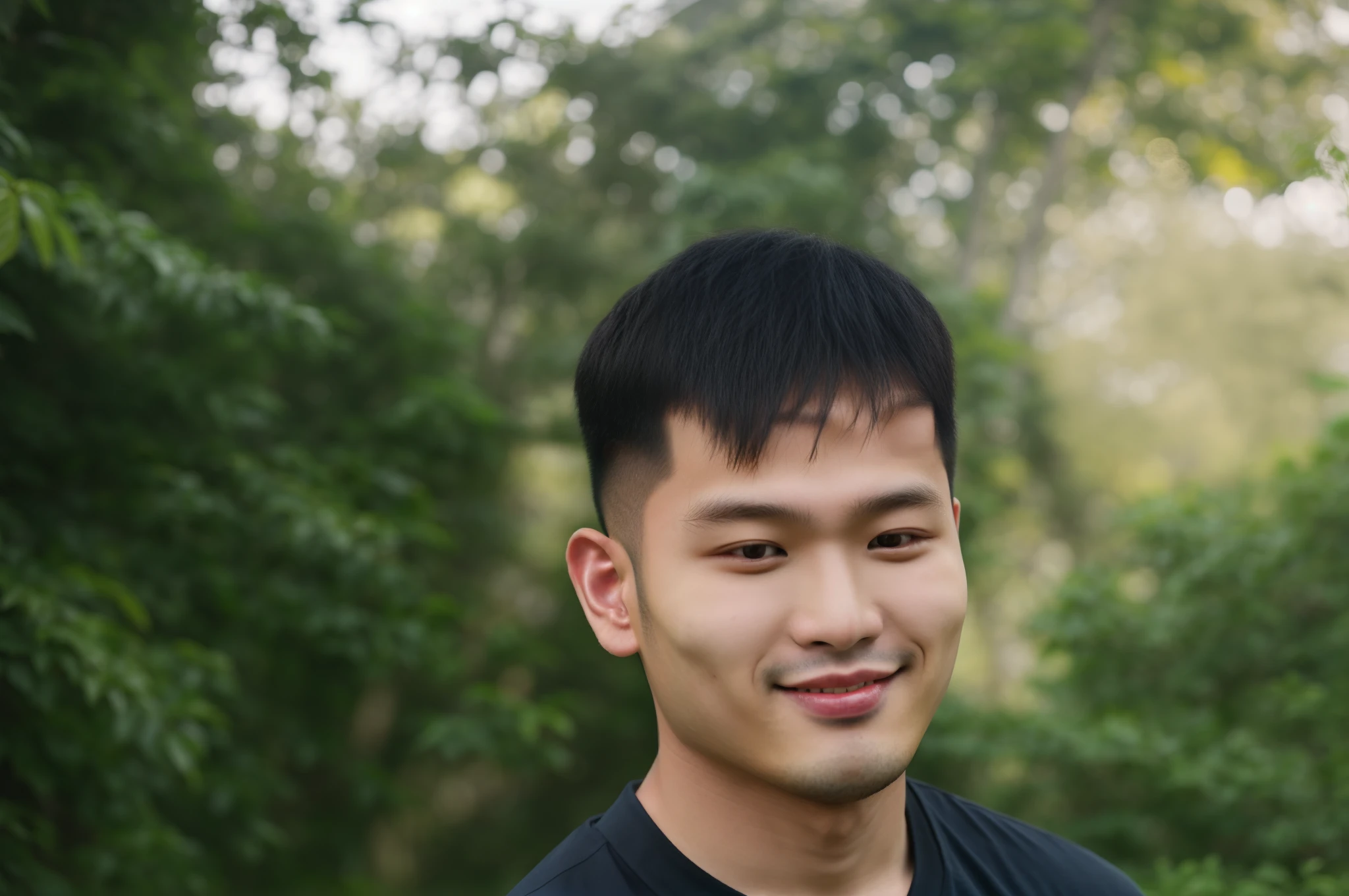 There was a young man holding a banana in his hand, nivanh chanthara, thawan duchanee, south east asian with round face, damien tran, 2 3 years old, 2 7 years old, kevin hou, yanjun cheng, xintong chen, profile shot, David luong, around 1 9 years old, emmanuel shiu