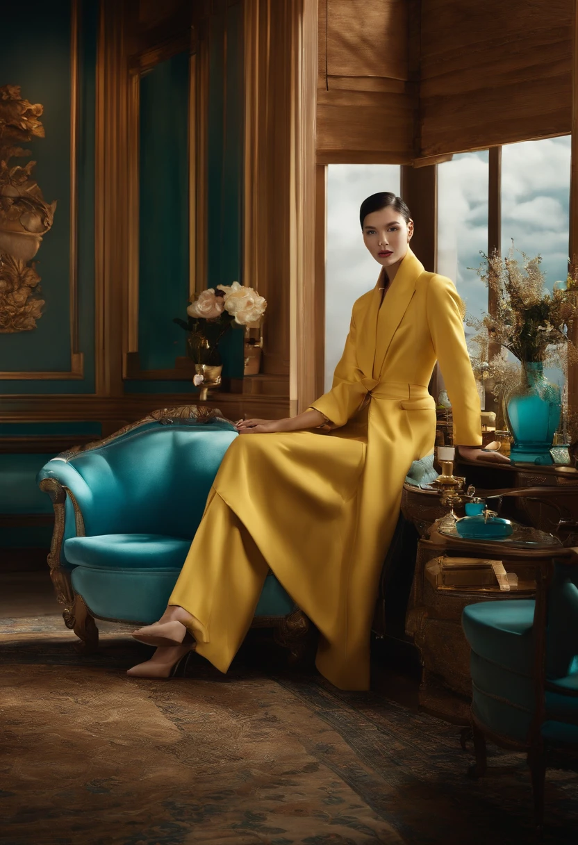 Advertising of cosmetics、Men's only、cyan colors