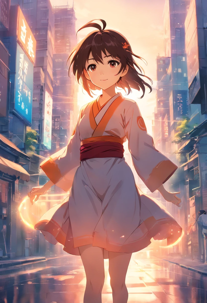 Yae Miko, segurando os seios e sorrindo