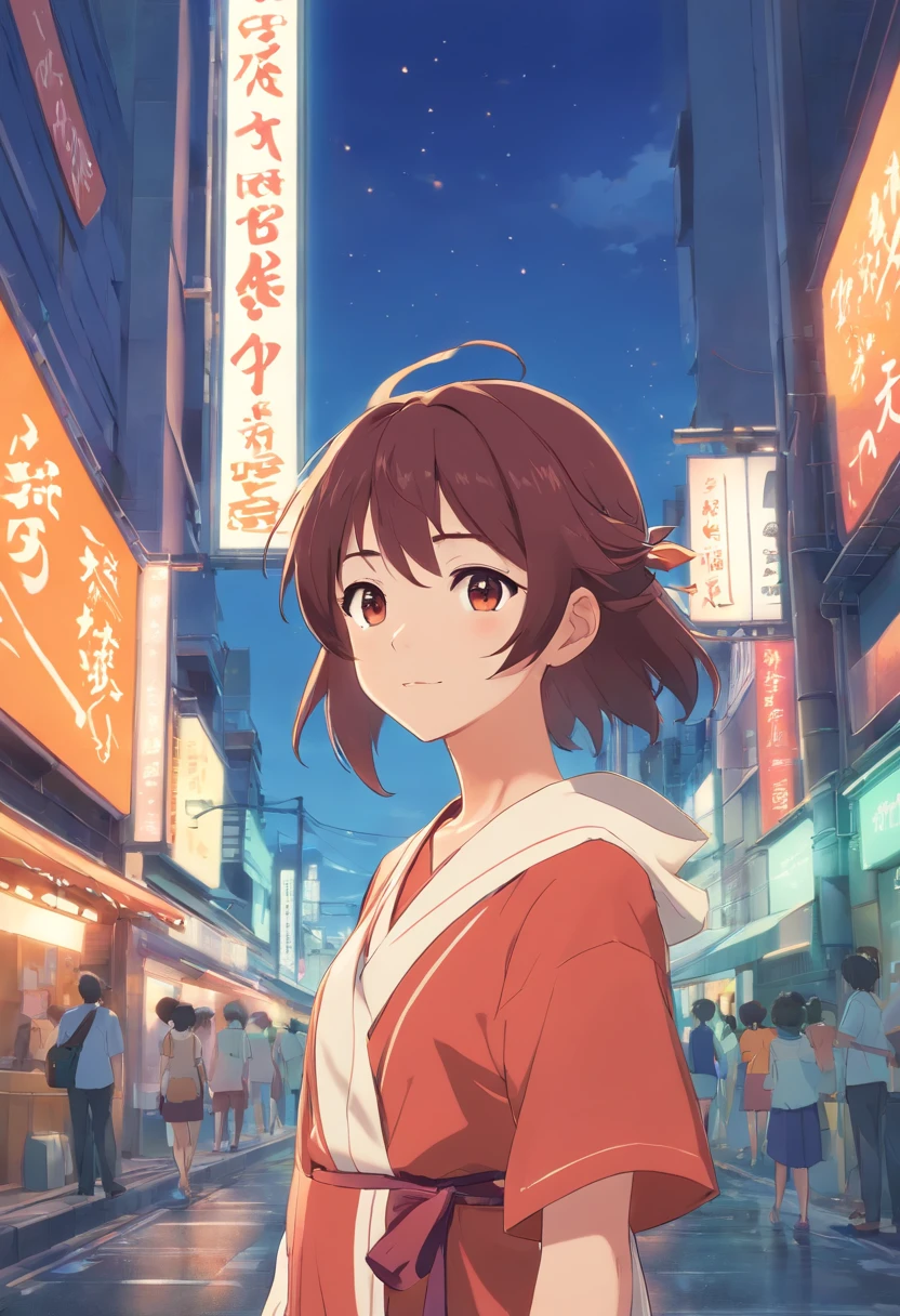 Yae Miko, segurando os seios e sorrindo
