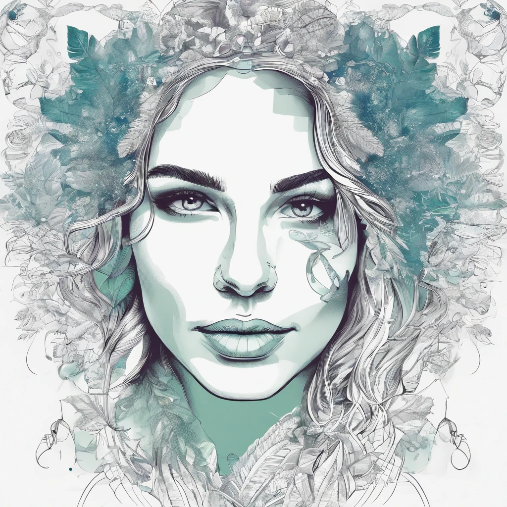 happy girl, centered, looking at the camera, approaching perfection, dynamic, (shades of blue and ((forest green 1.5)))), highly detailed, digital painting, art station, concept art, smooth, sharp focus, illustration, art by Carne Griffiths and Wadim Kashin, detailed face, 4k