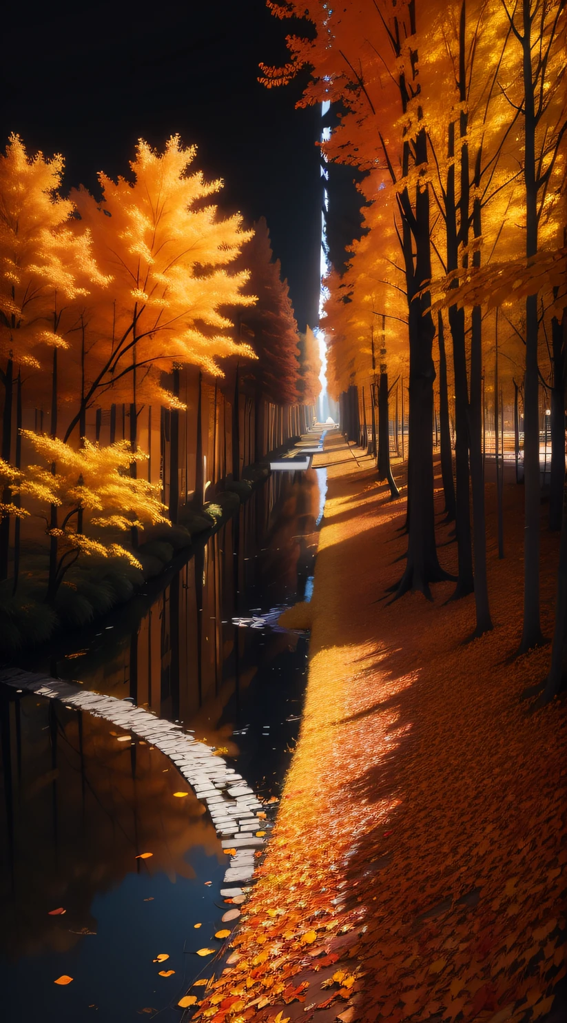 A stylish and abstract picture of autumn