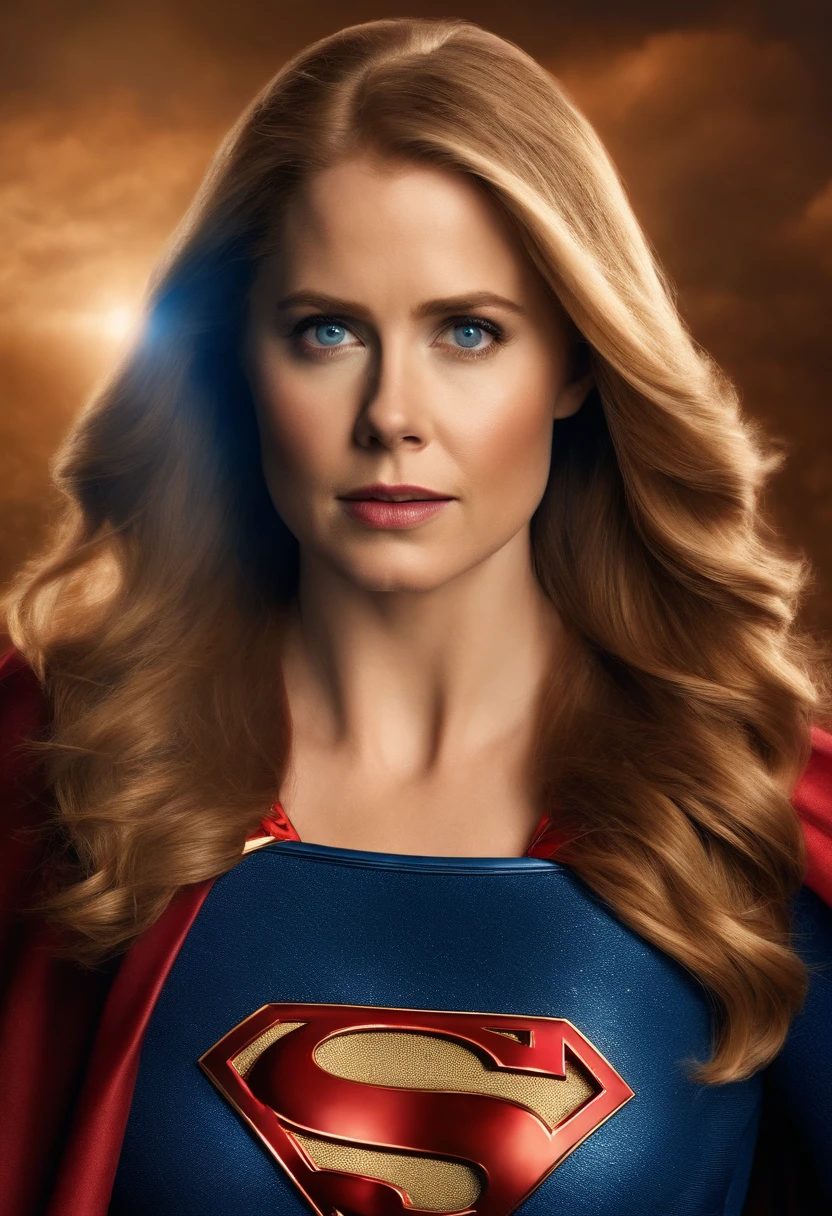 Amy Adams as Supergirl, Realistic, High- sharpness, Hyper-Resolution, Fujifilm XT3, Detailed, 64k, -