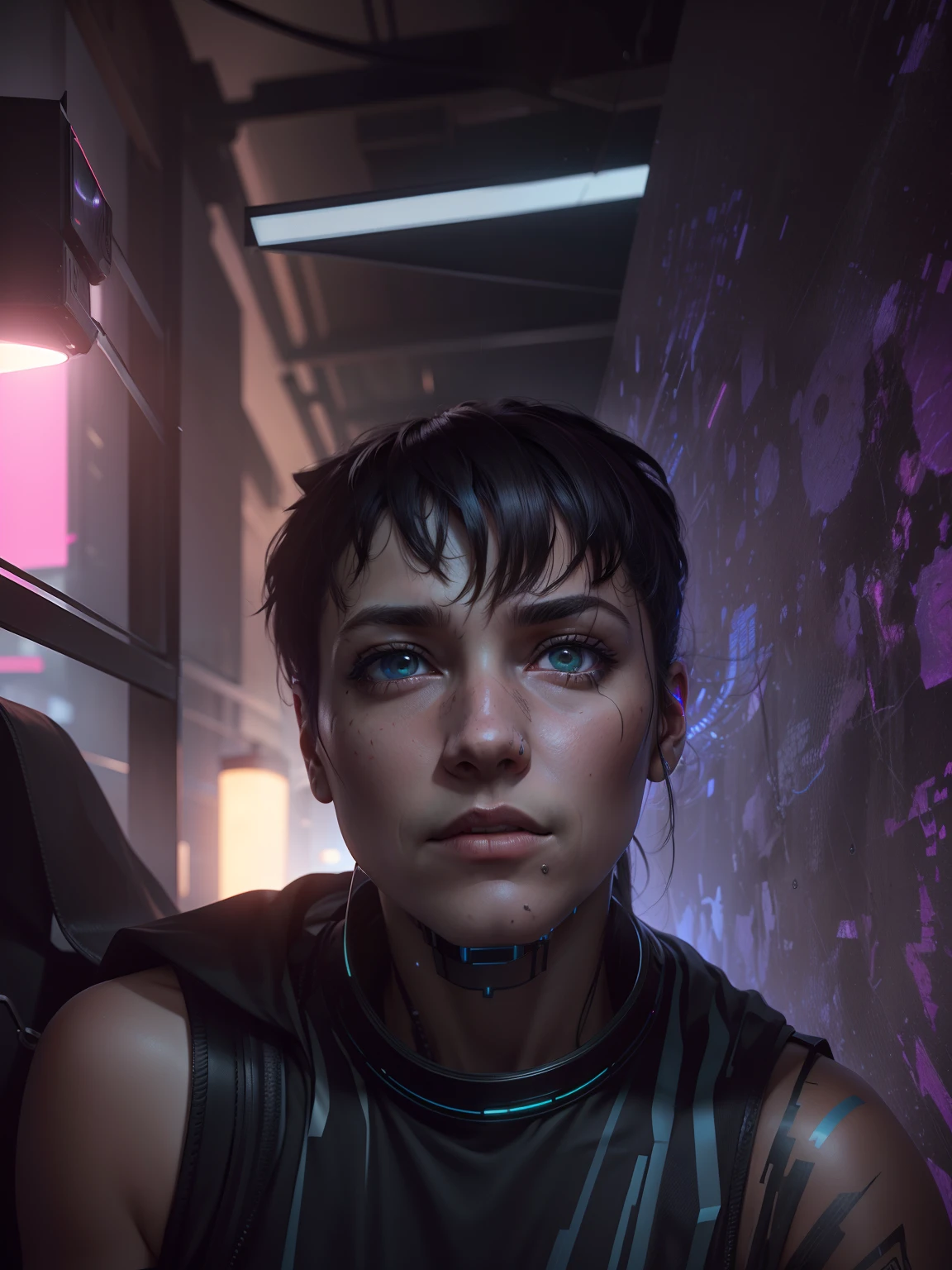 8k ultra realistic , change background, real face , cyberpunk,