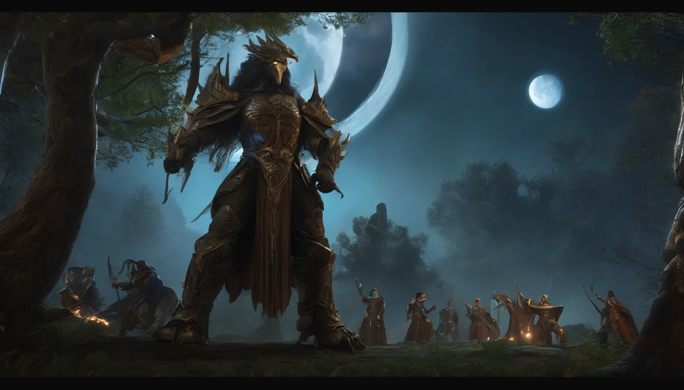 Full moon night,8 players against each other,Dryads,belve,the phantom,Dragons,warrior,Cyborgs