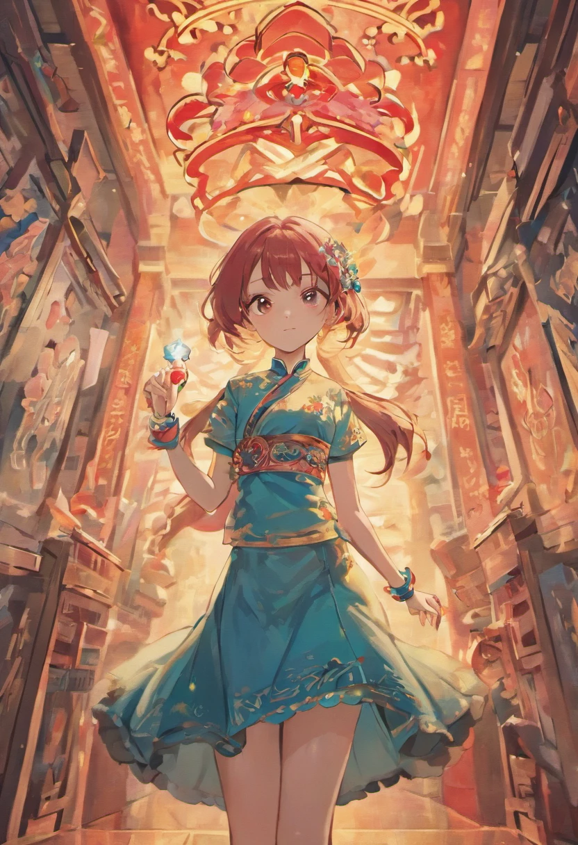 Best quality,A teenage girl,China Cheongsam:1.4,High-forked cheongsam:1.4,Cyan dragon pattern:1.8,Red lantern:1.8,Temple fair background:1.8,Natural soft light,Fine lines,Ultimate quality,8K quality,Clear detail:1.8,Masterpiece
