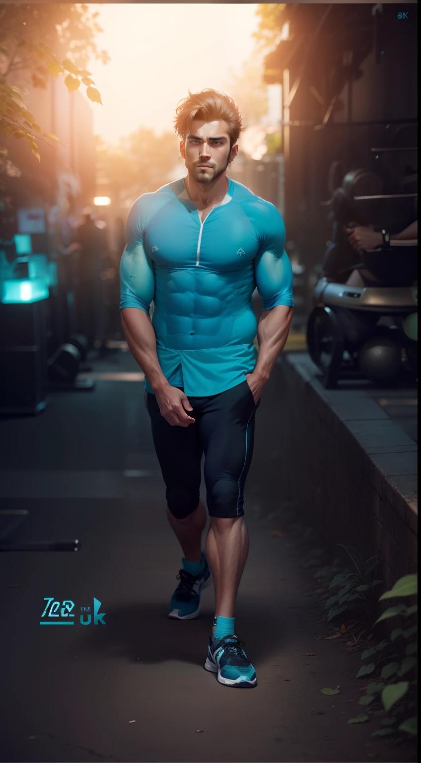 Change background and gym body handsome.fashonic style.8k ultra clarity