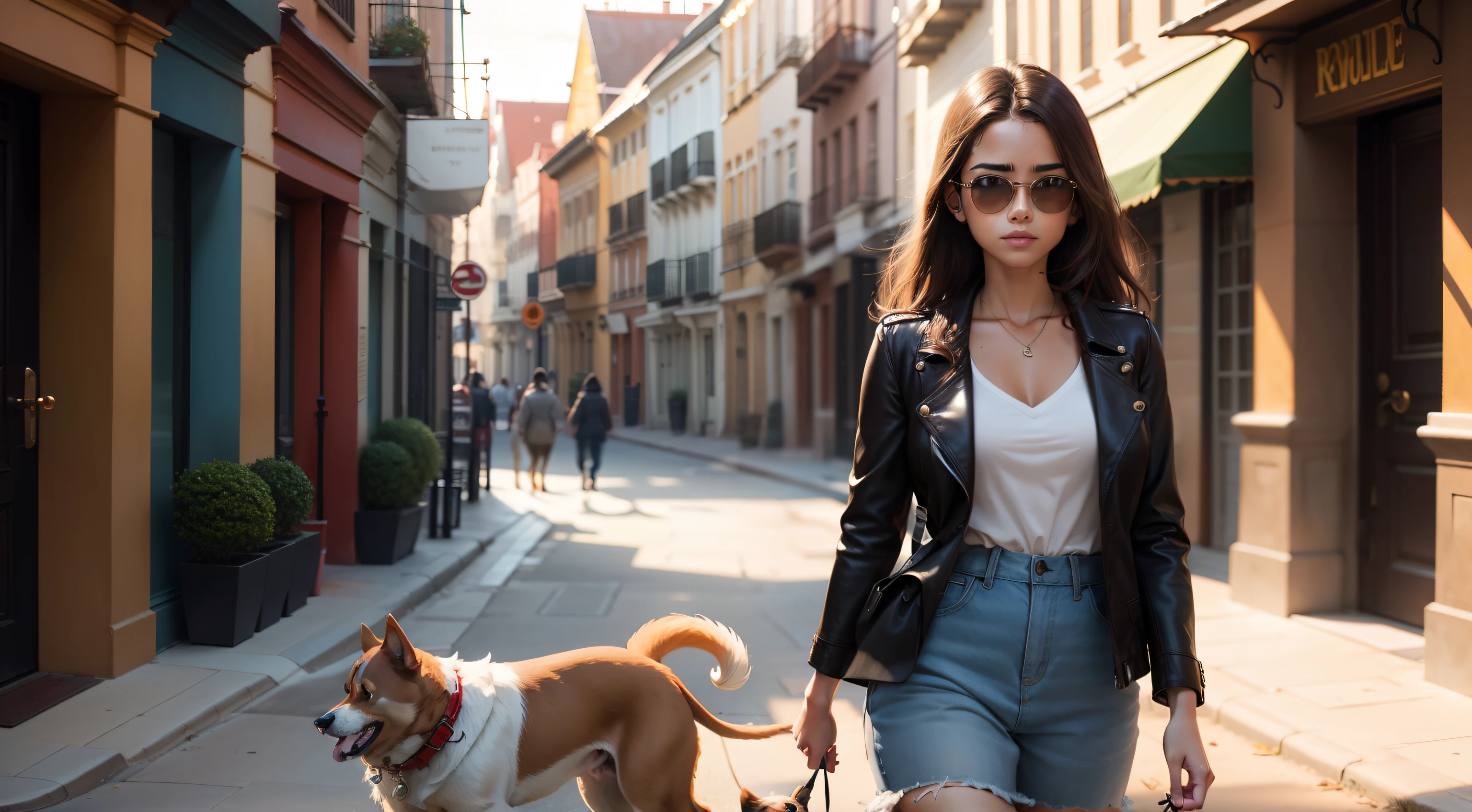 holding a light brown dog