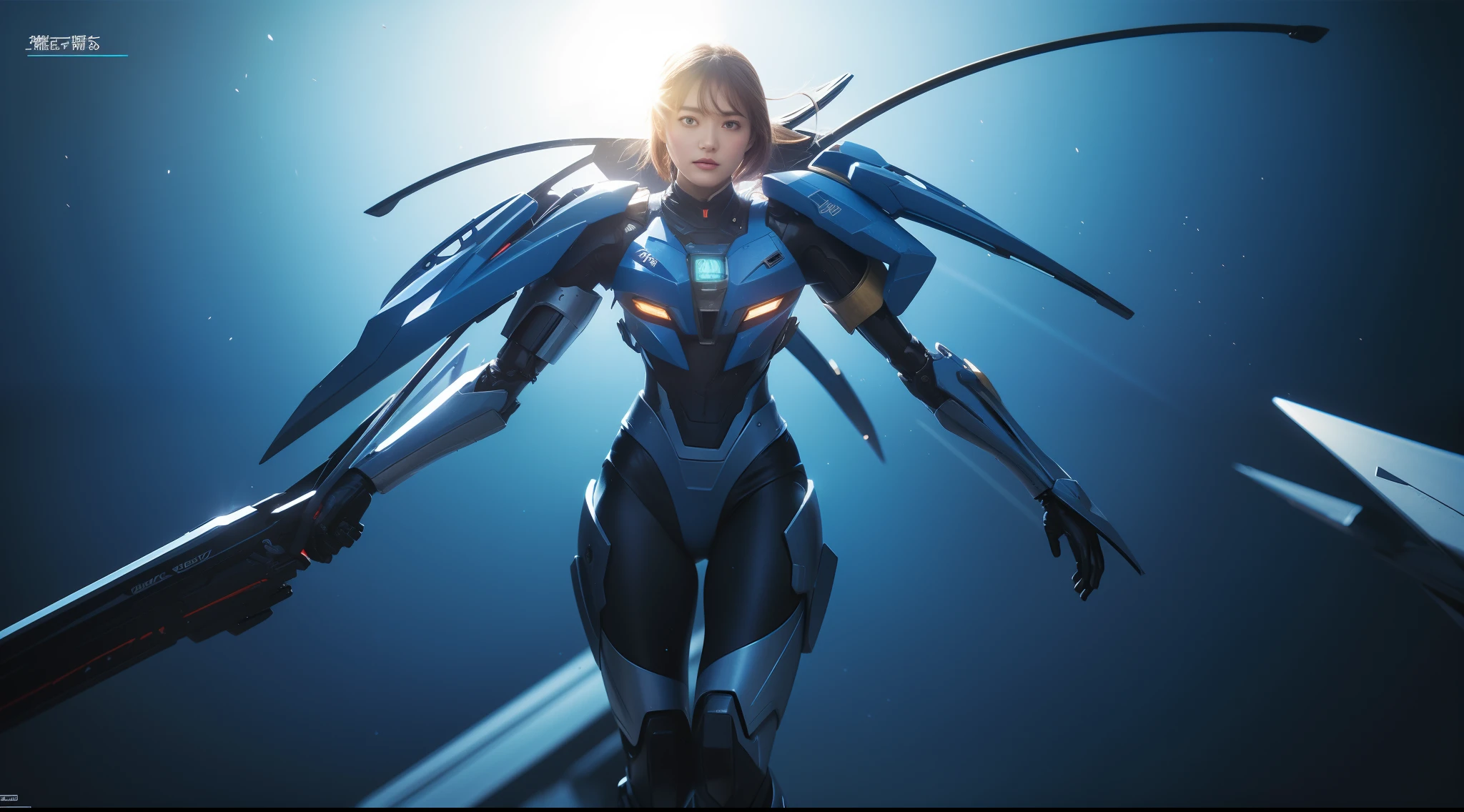 From the movie New Century Evangelion，blue theme，Best quality,Masterpiece,Realistic,professional,Vivid colors,Ultra-fine painting,Portrait,anime big breast,Photogram,number art,Fantasyart,3d graphic,Cinematic_lighting,Strong_rim_Light,rim-light,Ambient_Light,Tyndall effect,moodylighting,Huge_filesize,Real,female pervert,Mecha musume,Cyborg,Tights combat suit,Power armor，Cut clothes，Japanese_Armor,one side up,shmup,remains,rubble_废墟,(Extremely detailed Cg Unity 8K wallpaper),(((Masterpiece))),(((Best quality))),((Ultra-detailed)),(Best Illustration),((An extremely delicate and beautiful)),Dynamic Angle,Wind,classic,Spring,(Detailed light),(Sunlight),Beautiful and delicate water,(Painting),(Sketch),(full bloom),(Shine),