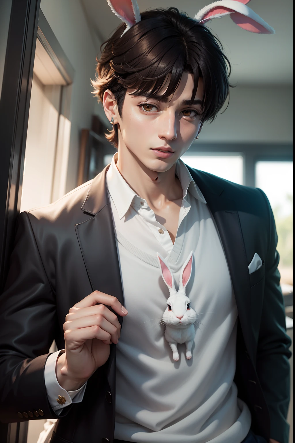 Jungkook Jungkook two-dimensional realistic character rabbit